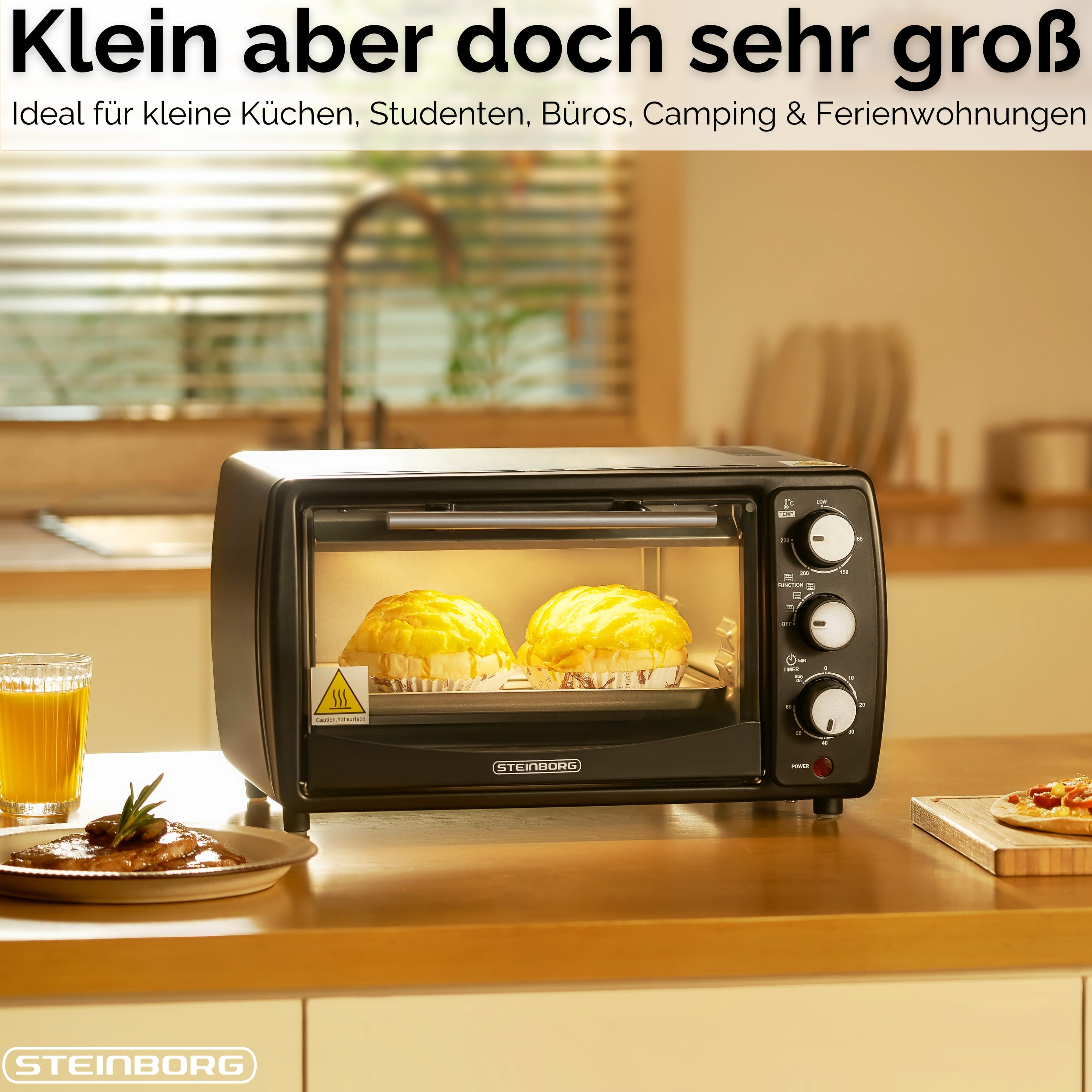 Steinborg SB-3005S SCHWARZ Backofen 13 Liter Steinborg SB-3005S SCHWARZ Backofen 13 Liter