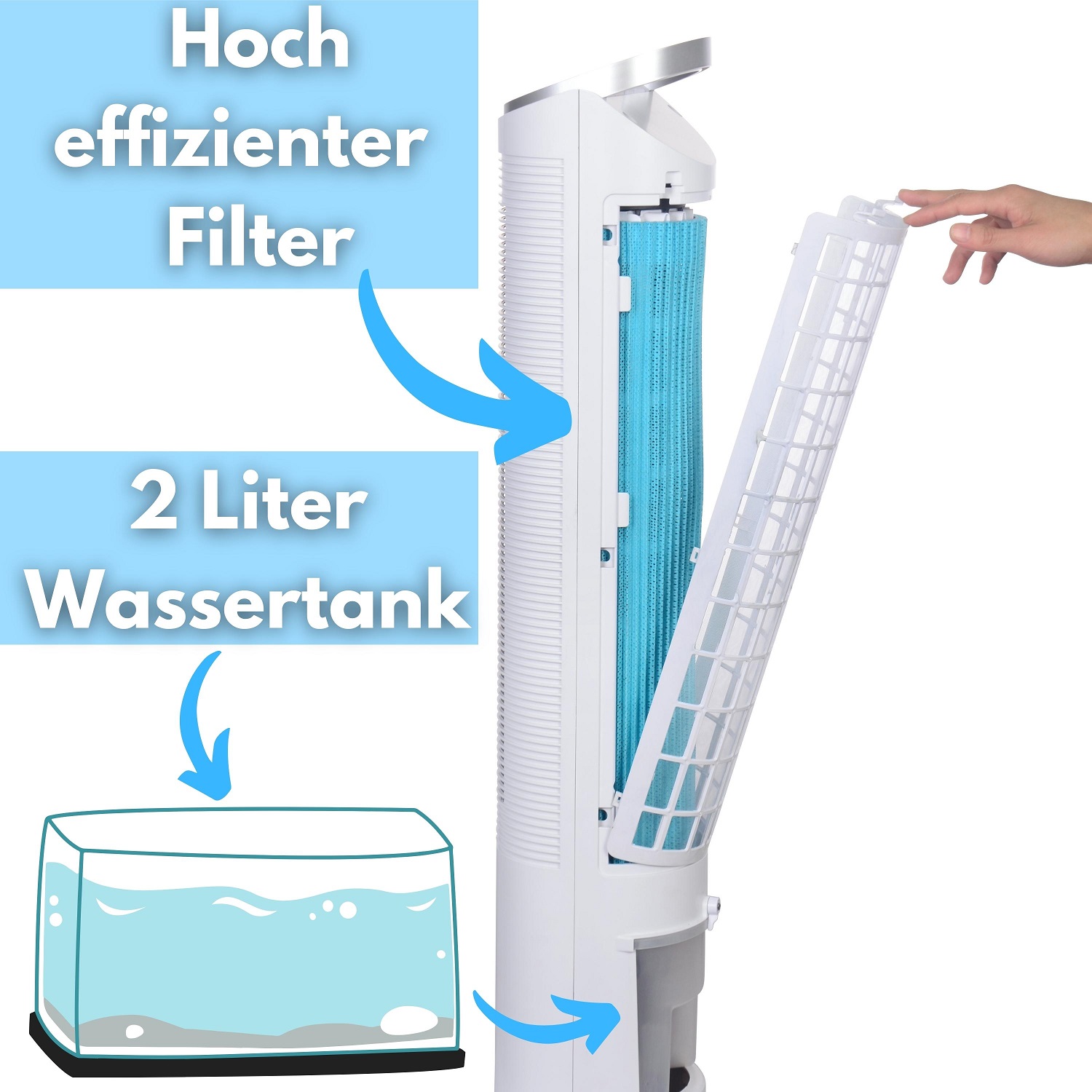 Zilan 3in1 Turmventilator | Luftkühler | Ionisator | 3 Stufen | WIFI Zilan 3in1 Turmventilator | Luftkühler | Ionisator | 3 Stufen | WIFI