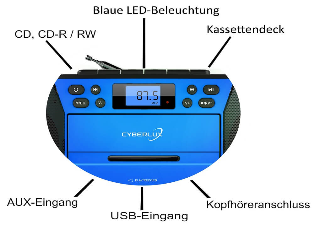 Cyberlux CL-1020 CD-Player Blau Cyberlux CL-1020 CD-Player Blau