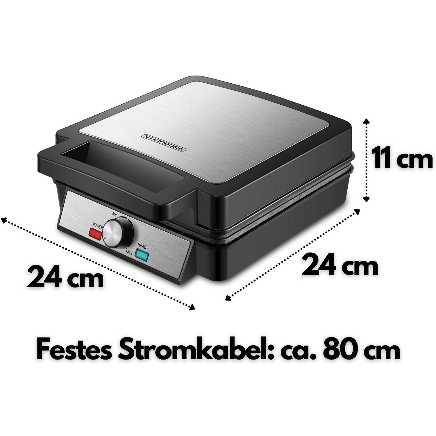 Steinborg SB-2060 Waffeleisen Quadratisch Steinborg SB-2060 Waffeleisen Quadratisch