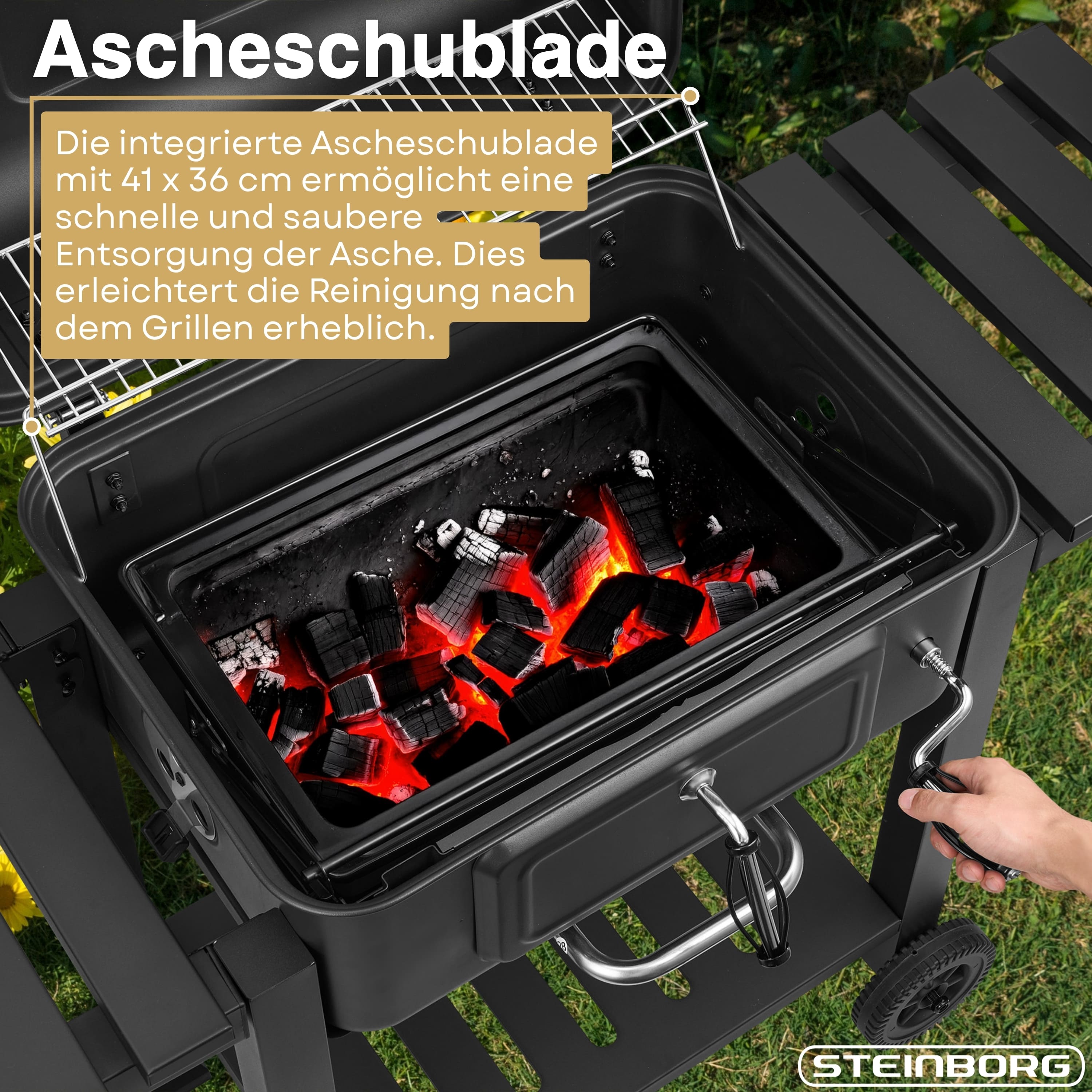 Steinborg SB-8220 Holzkohlegrill