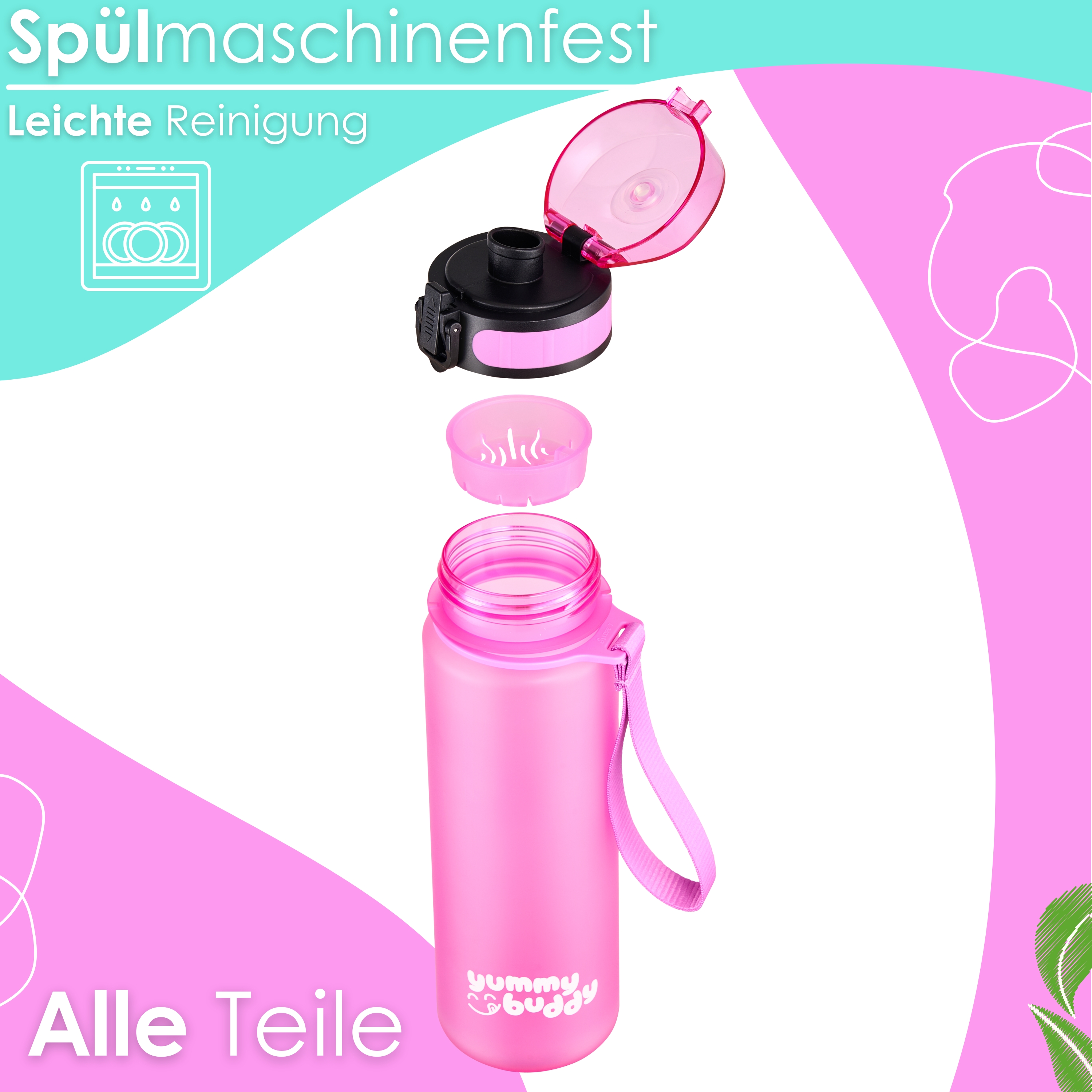 Ecosa EO-8192 Trinkflasche Pink Ecosa EO-8192 Trinkflasche Pink