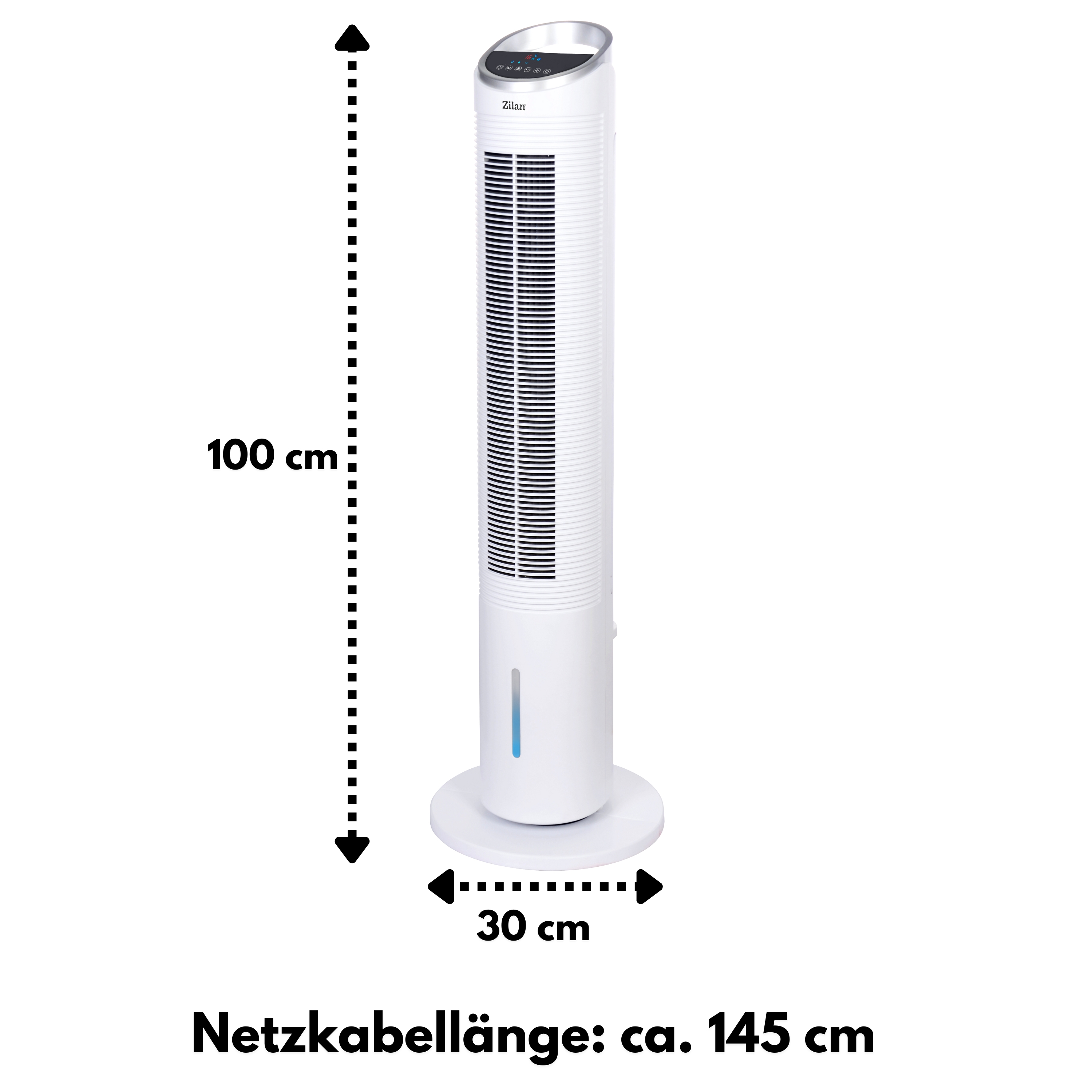 Zilan 3in1 Turmventilator | Luftkühler | Ionisator | 3 Stufen | WIFI Zilan 3in1 Turmventilator | Luftkühler | Ionisator | 3 Stufen | WIFI