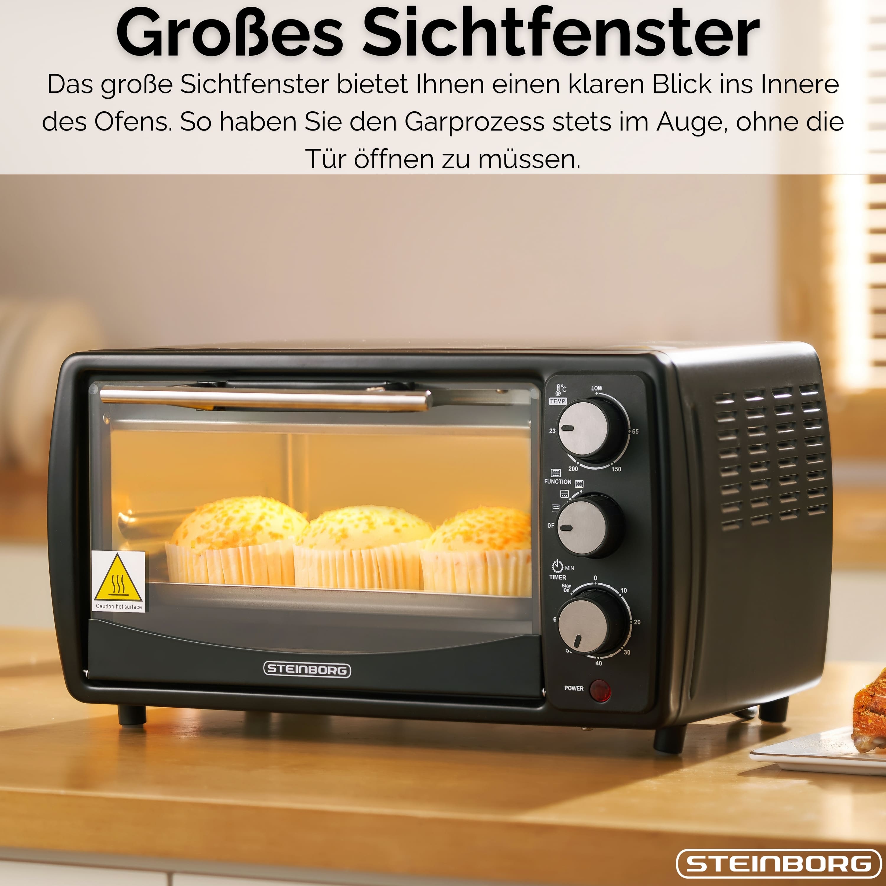 Steinborg SB-3005S SCHWARZ Backofen 13 Liter Steinborg SB-3005S SCHWARZ Backofen 13 Liter