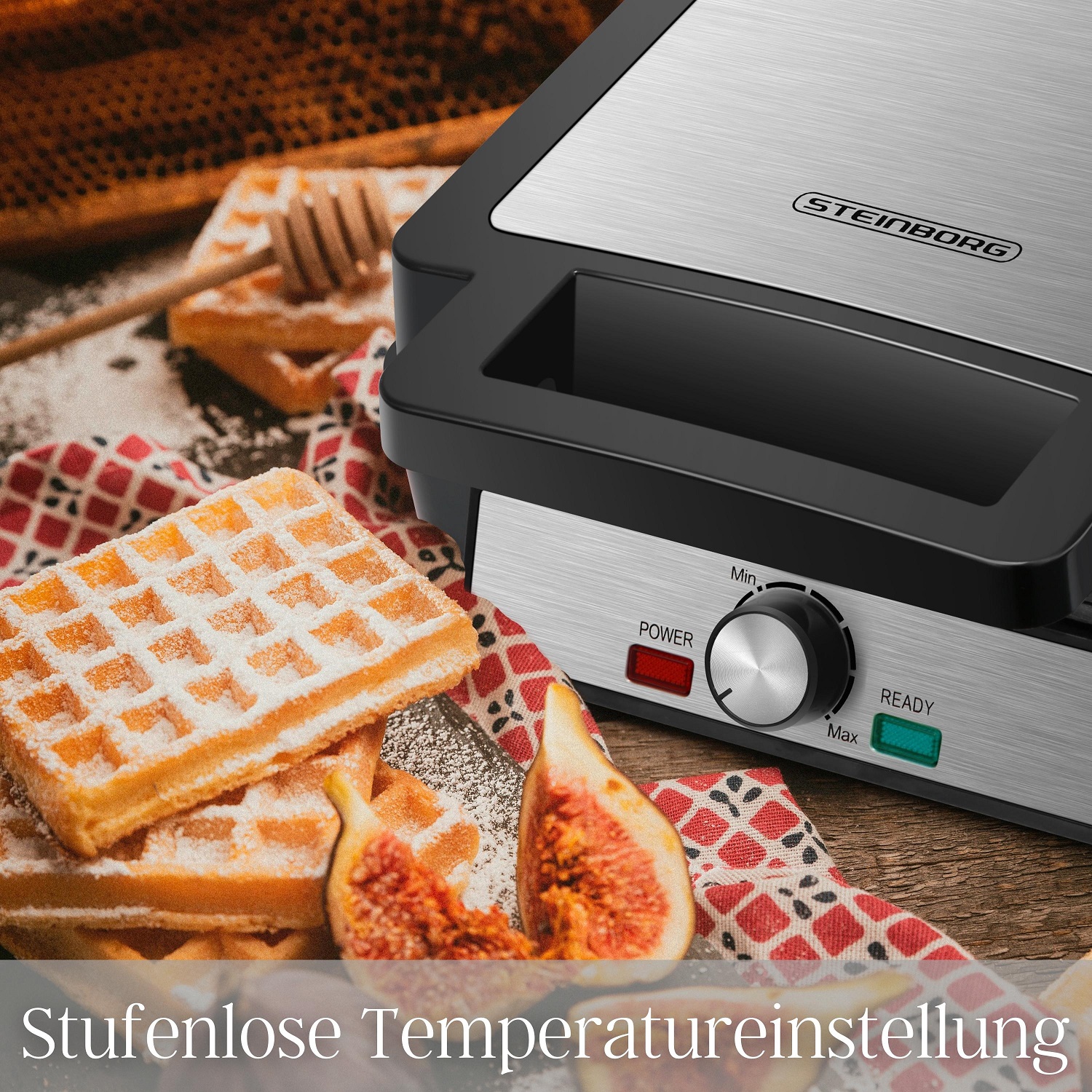 Steinborg SB-2060 Waffeleisen Quadratisch