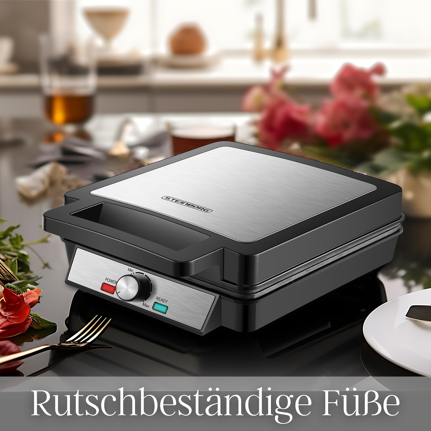 Steinborg SB-2060 Waffeleisen Quadratisch Steinborg SB-2060 Waffeleisen Quadratisch