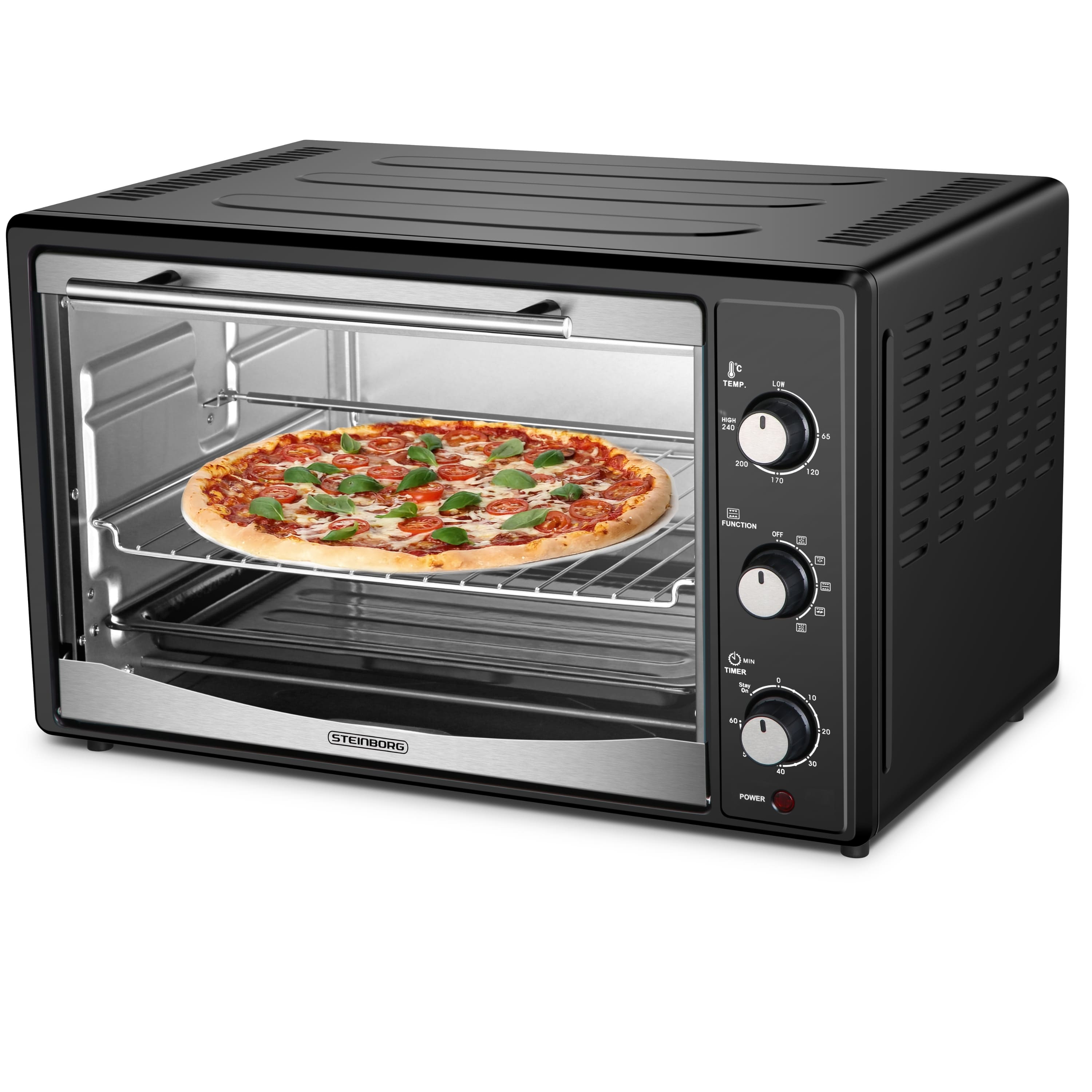 Steinborg SB-3014 Backofen 45L Schwarz
