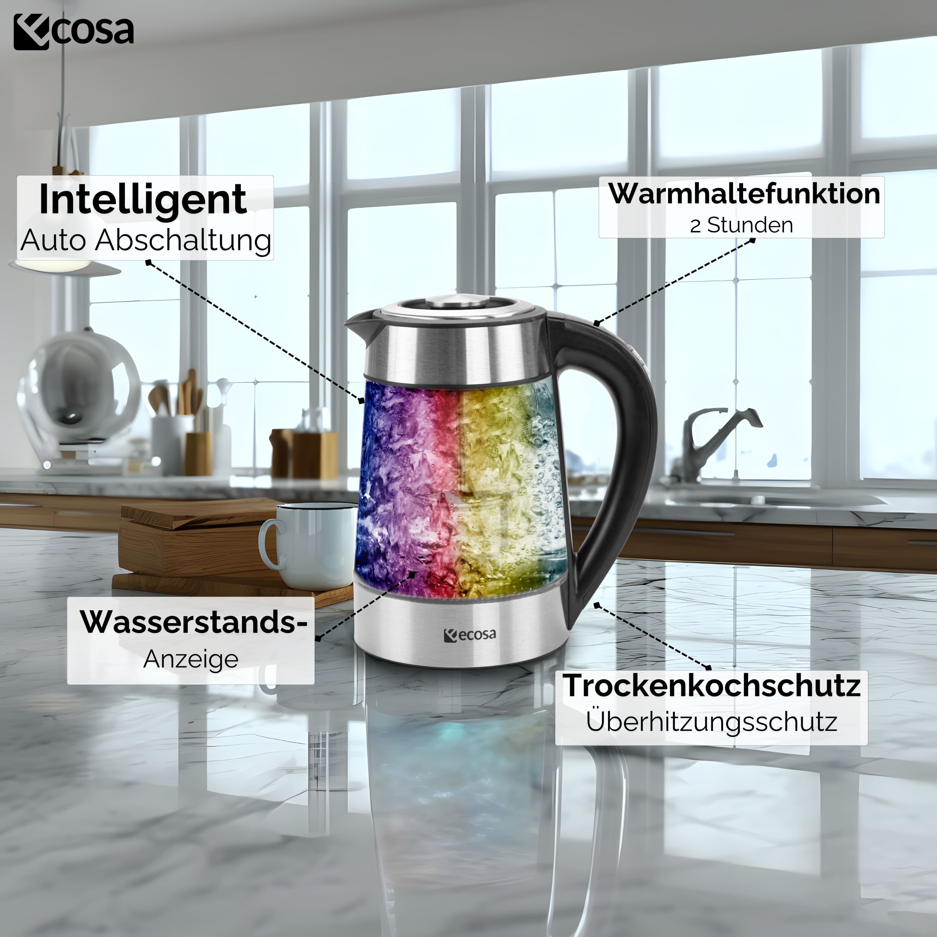 Ecosa EO-650 Wasserkocher