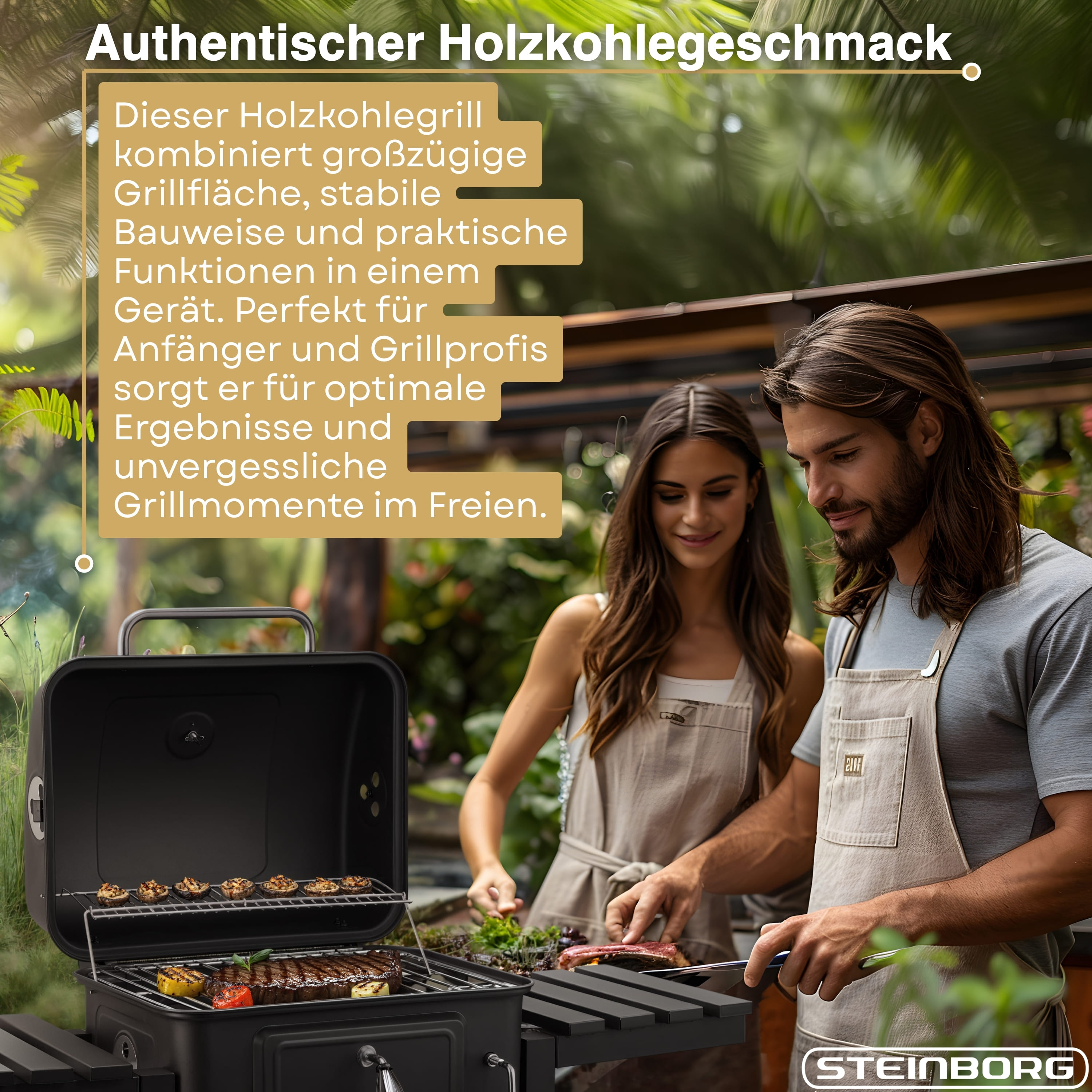 Steinborg SB-8220 Holzkohlegrill