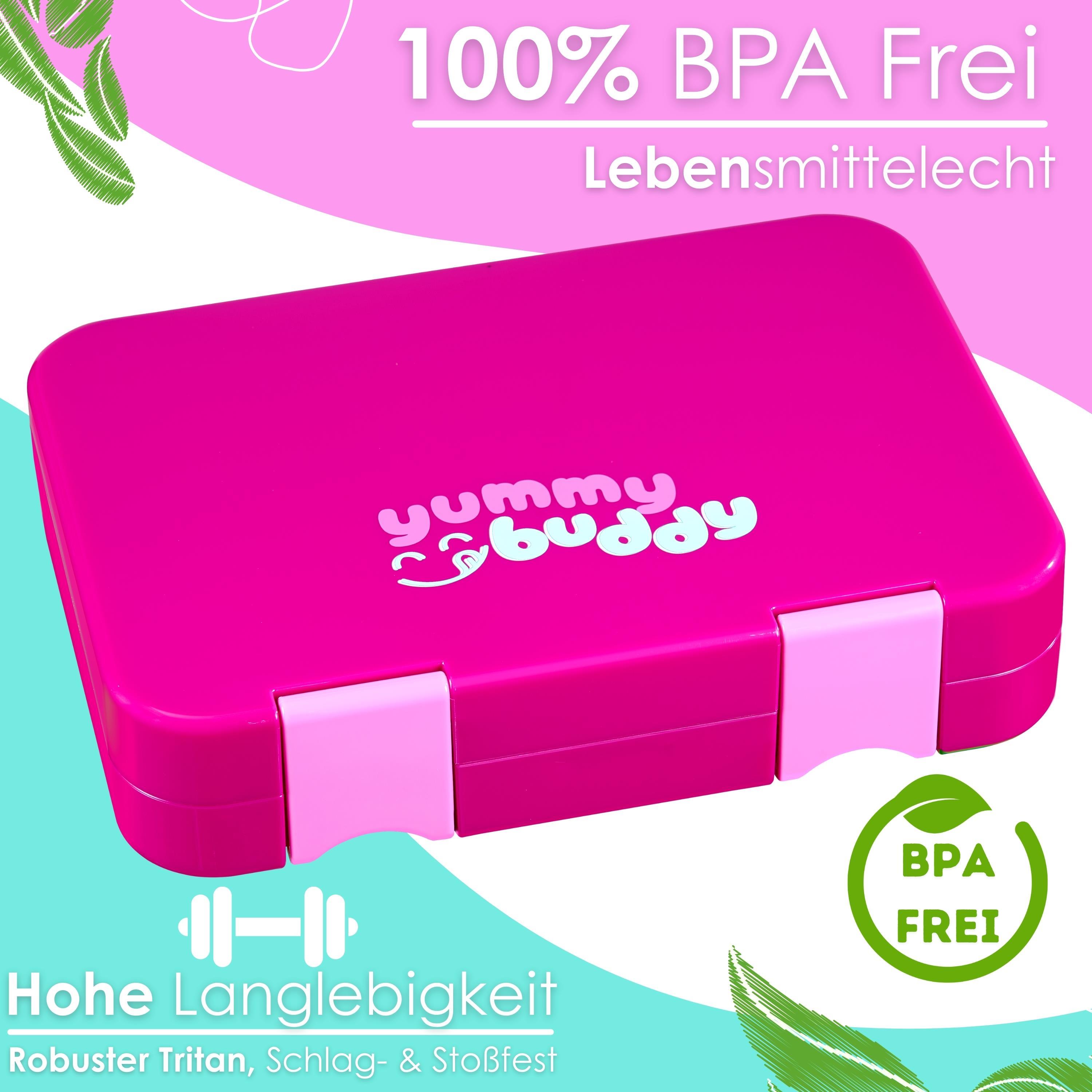 Ecosa yummy buddy Kinder Snackbox mit Fächern Lila