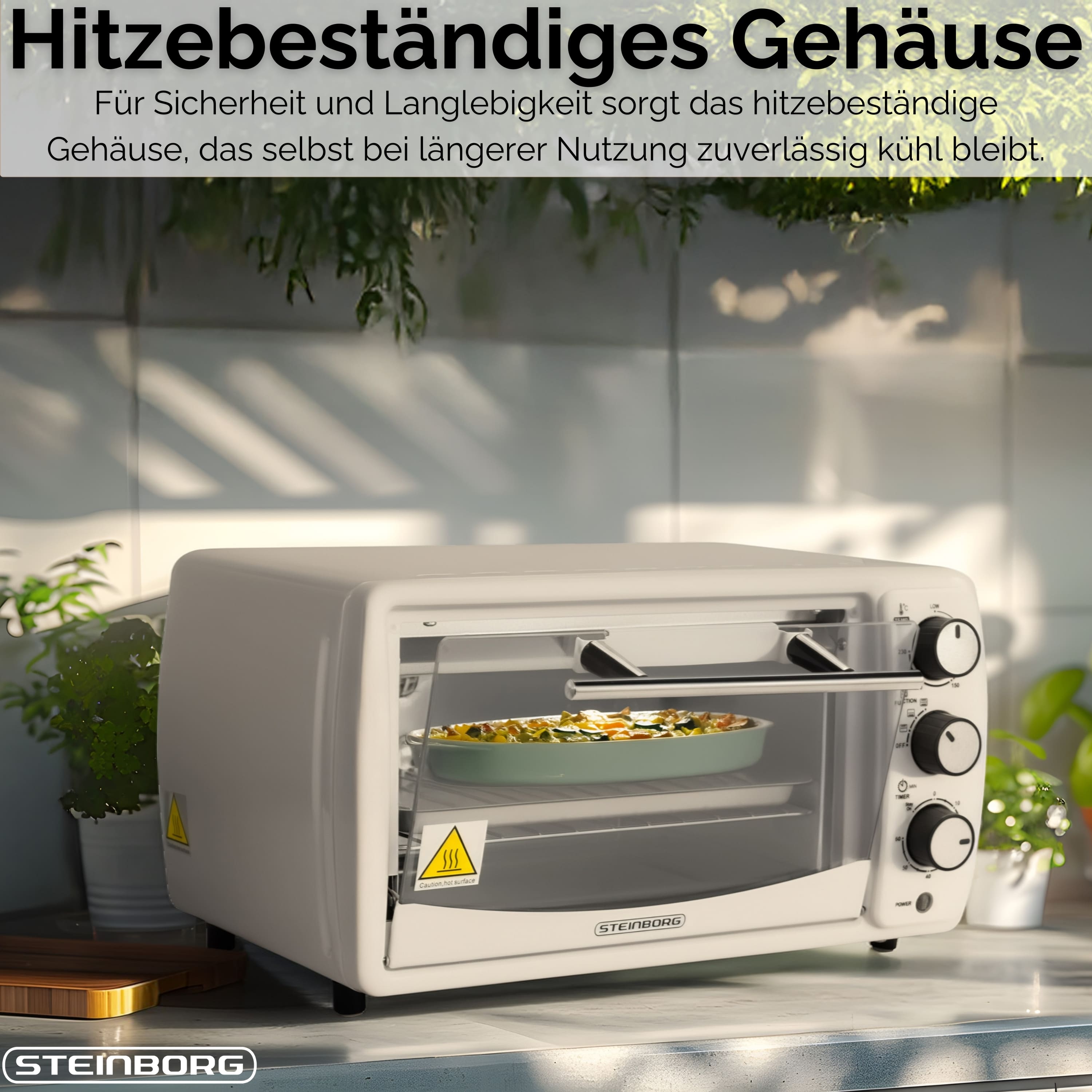 Steinborg SB-3005 WEIß Backofen 13 Liter