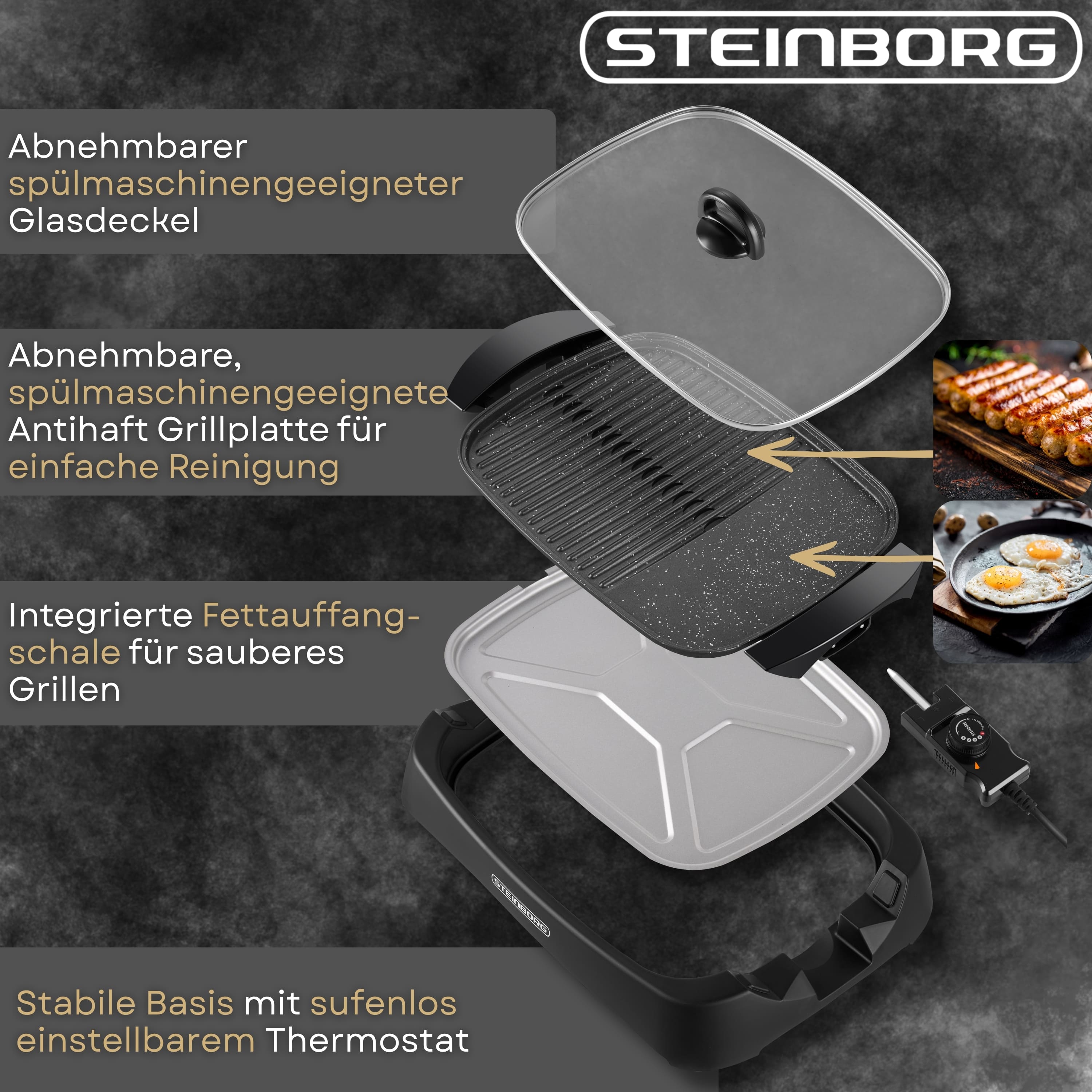 Steinborg SB-2160 Tischgrill