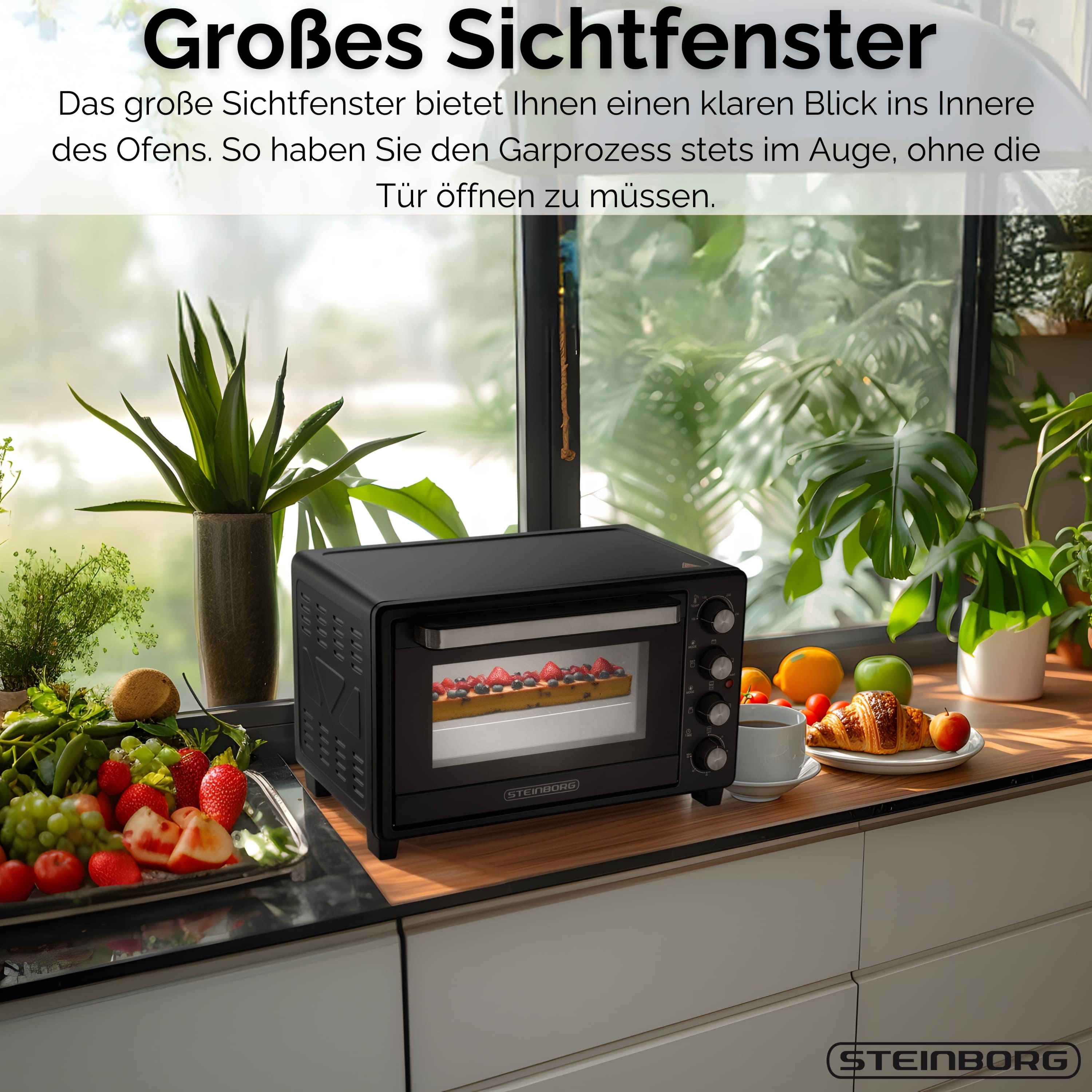 Steinborg SB-3013 Backofen 35L Schwarz