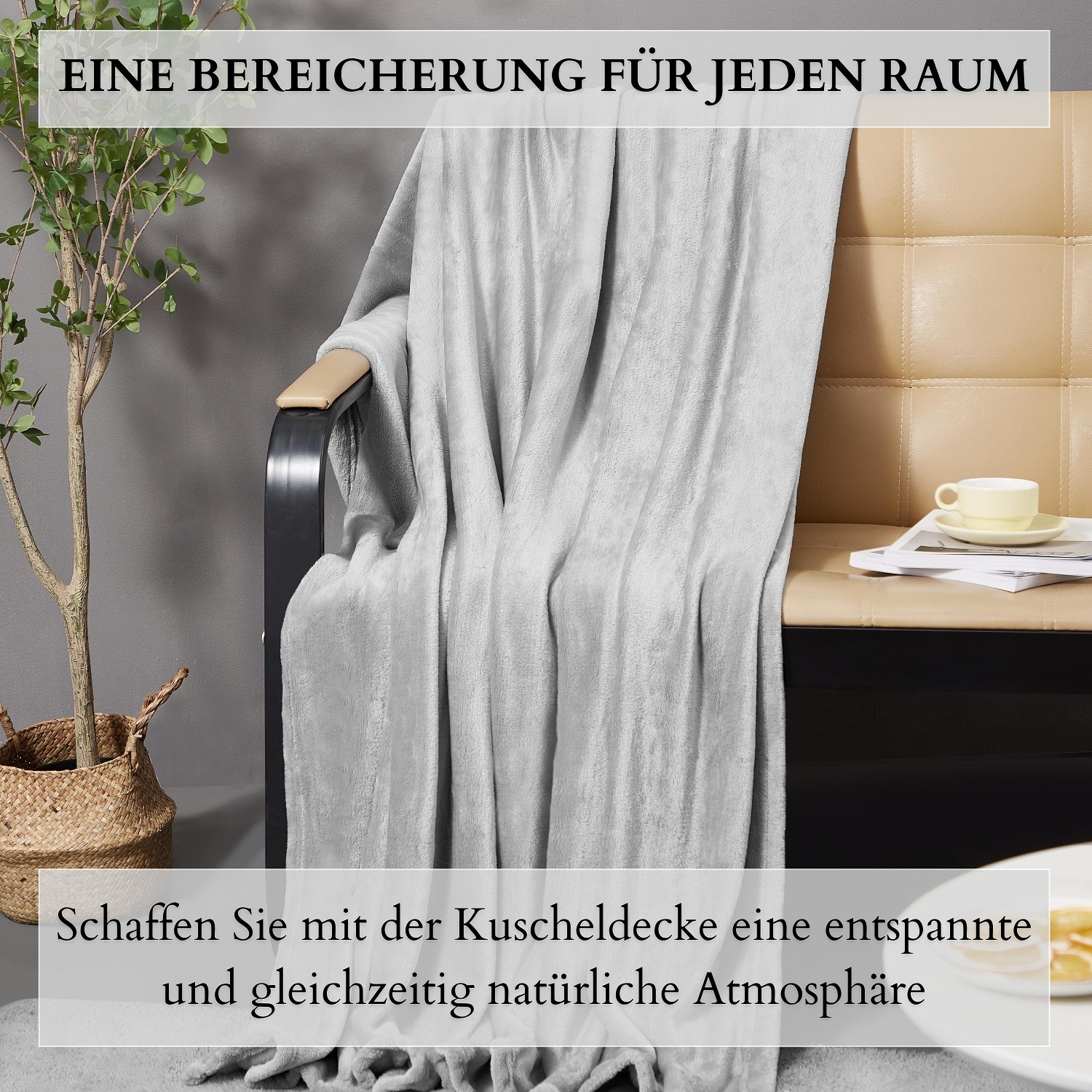 Ecosa EO-9511 Kuscheldecke 220*240cm Grau Ecosa EO-9511 Kuscheldecke 220*240cm Grau