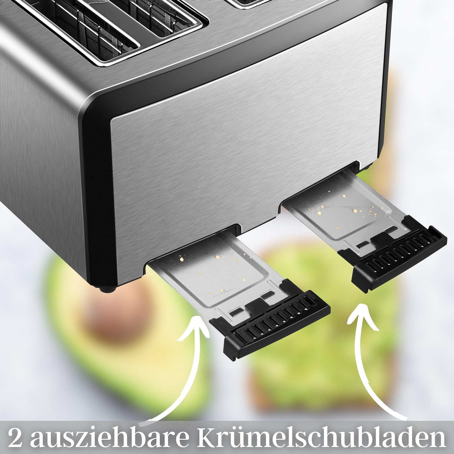 Steinborg XXL Toaster 4 Toastschlitze | Toastautomat | 1600 Watt