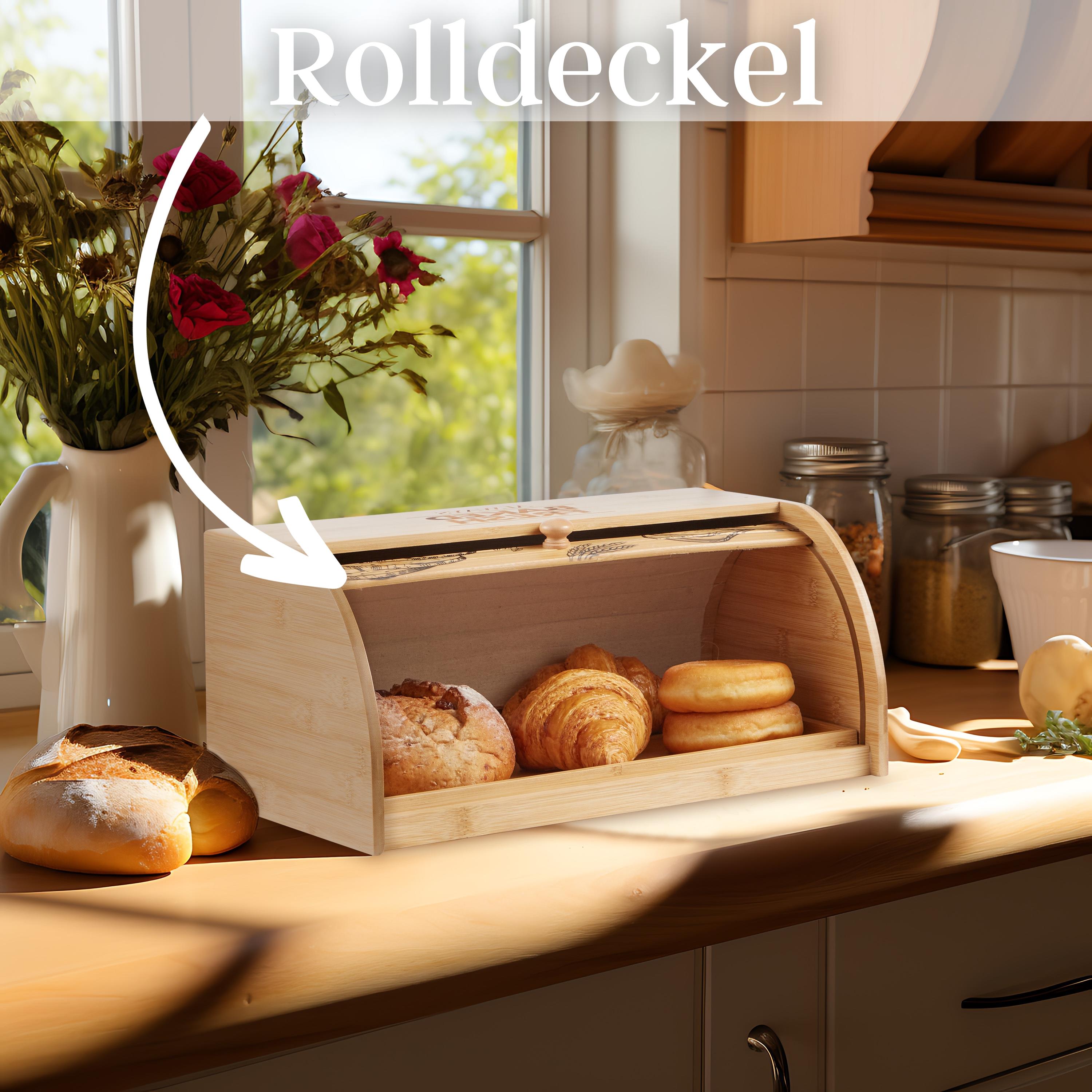 Ecosa Brotbox mit Rolldeckel aus nachhaltigem Bambus Ecosa Brotbox mit Rolldeckel aus nachhaltigem Bambus