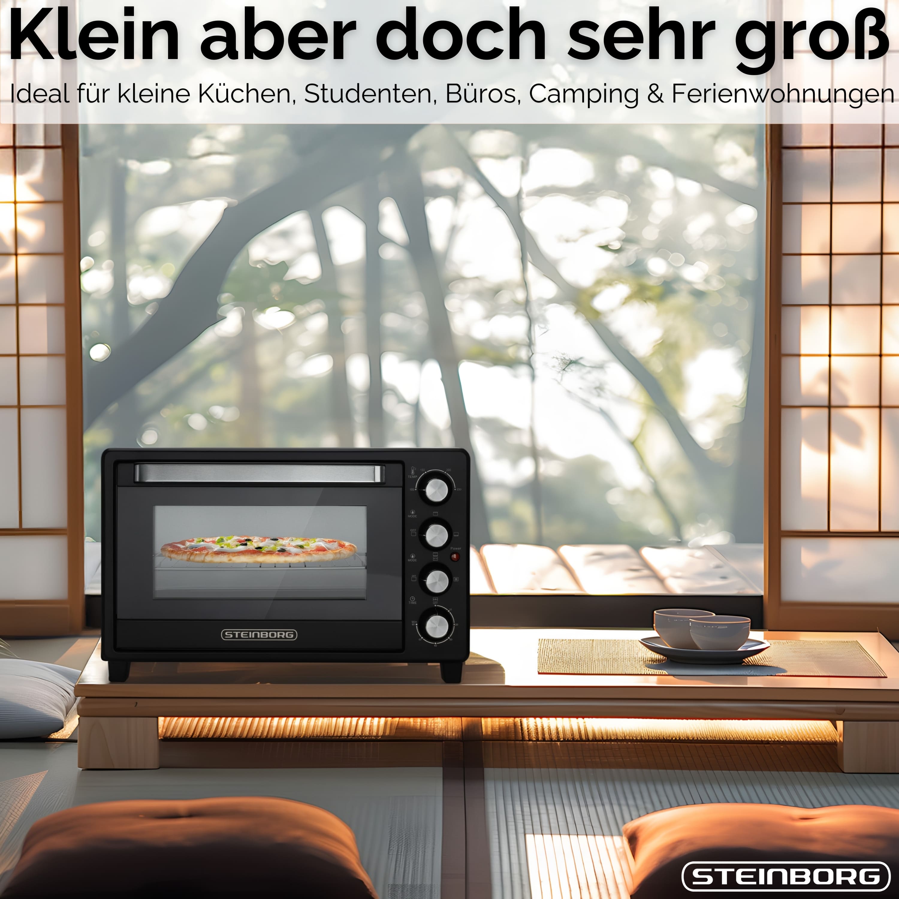 Steinborg SB-3013 Backofen 35L Schwarz