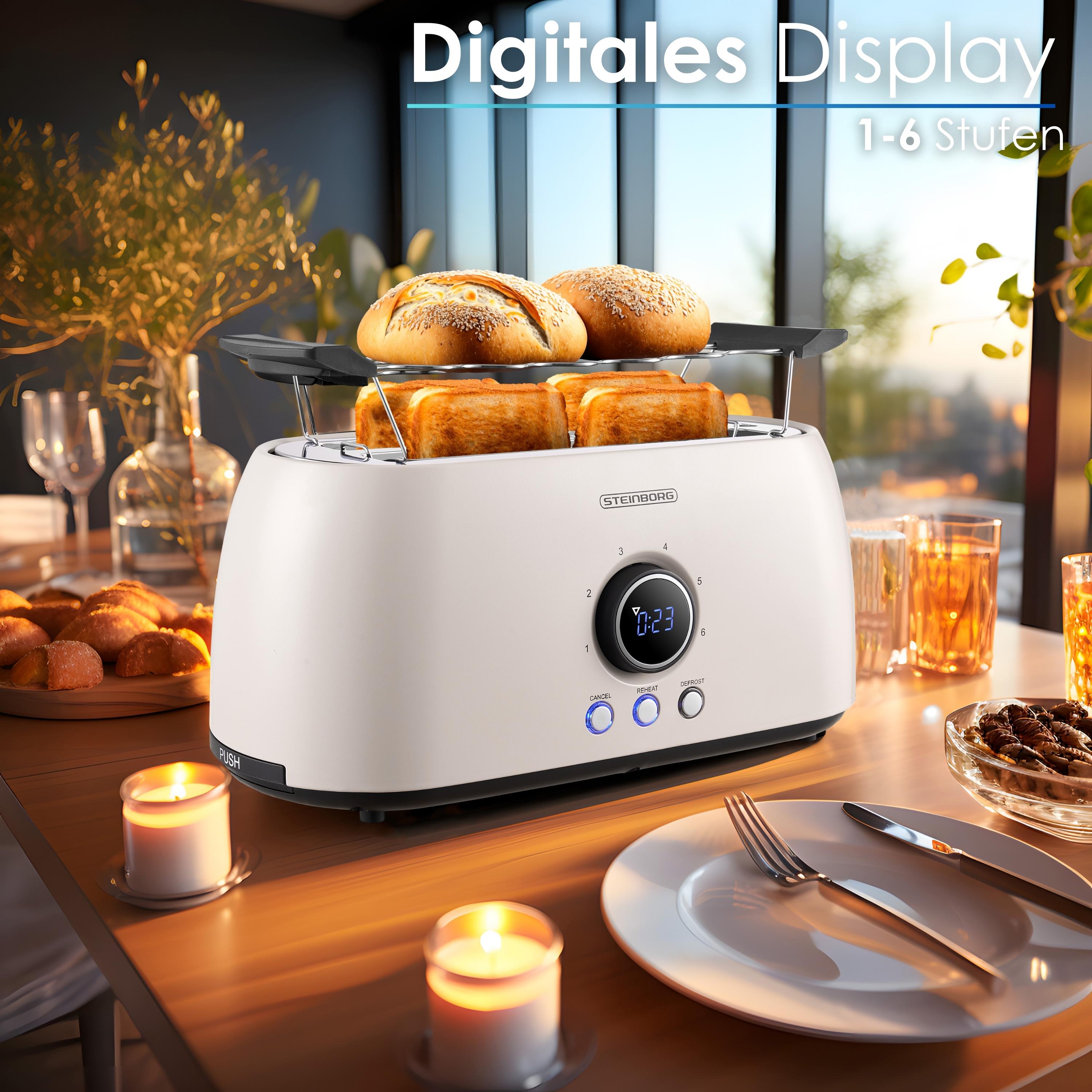 Steinborg SB-2214 Toaster 2 lang Silce Beige Steinborg SB-2214 Toaster 2 lang Silce Beige
