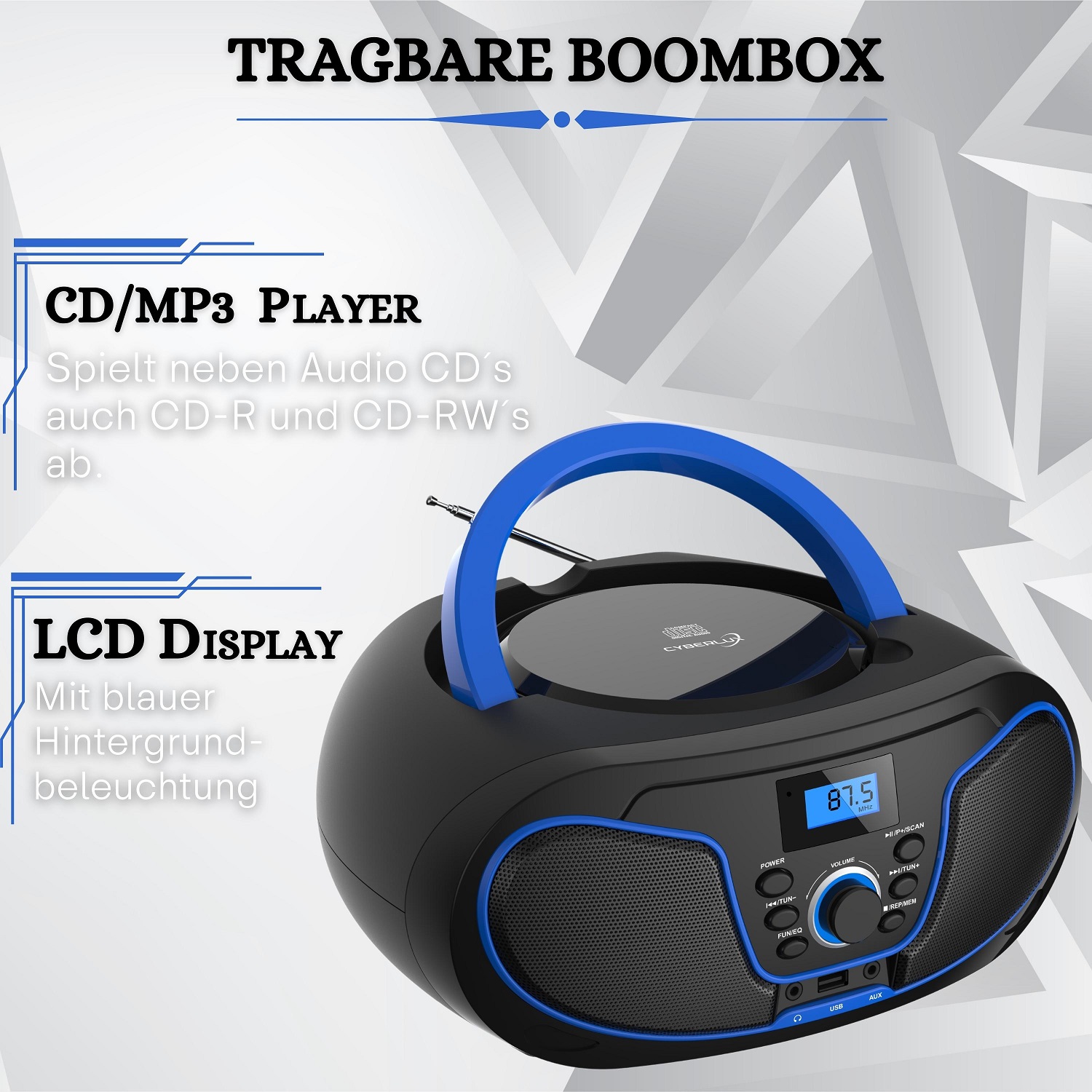 Cyberlux CL-2200 CD-Player Blau Cyberlux CL-2200 CD-Player Blau