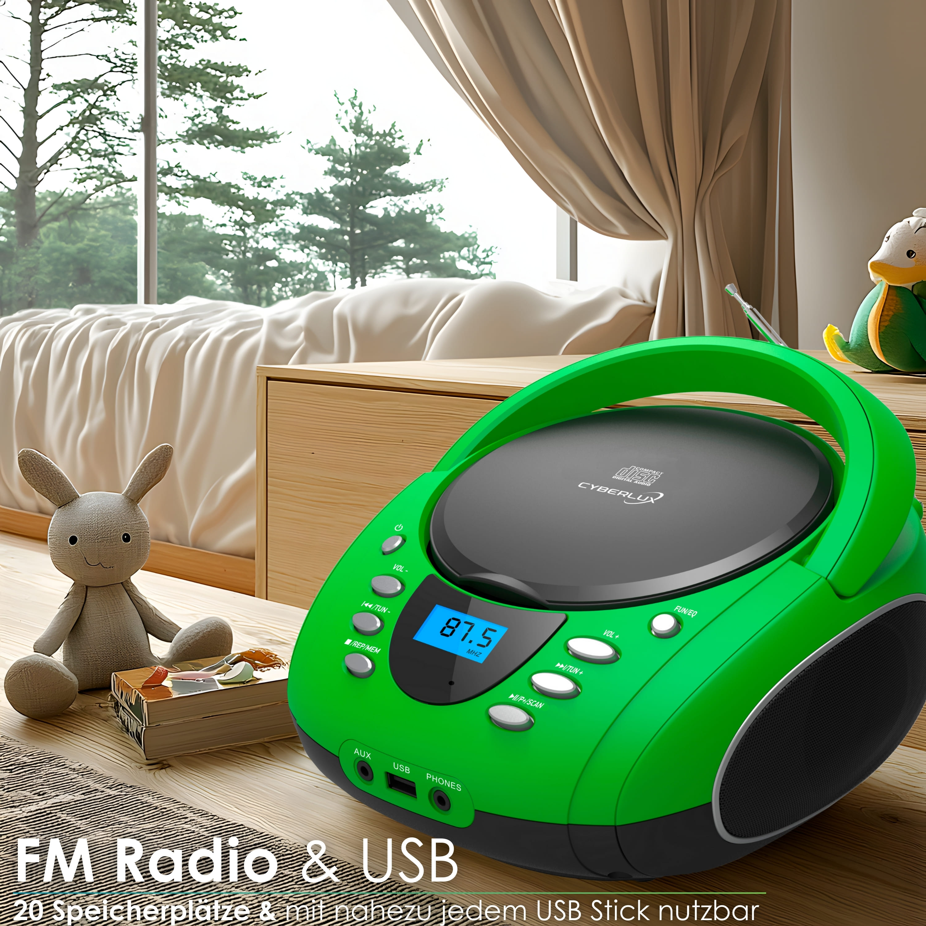 Cyberlux CL-700 CD-Player Grün Cyberlux CL-700 CD-Player Grün