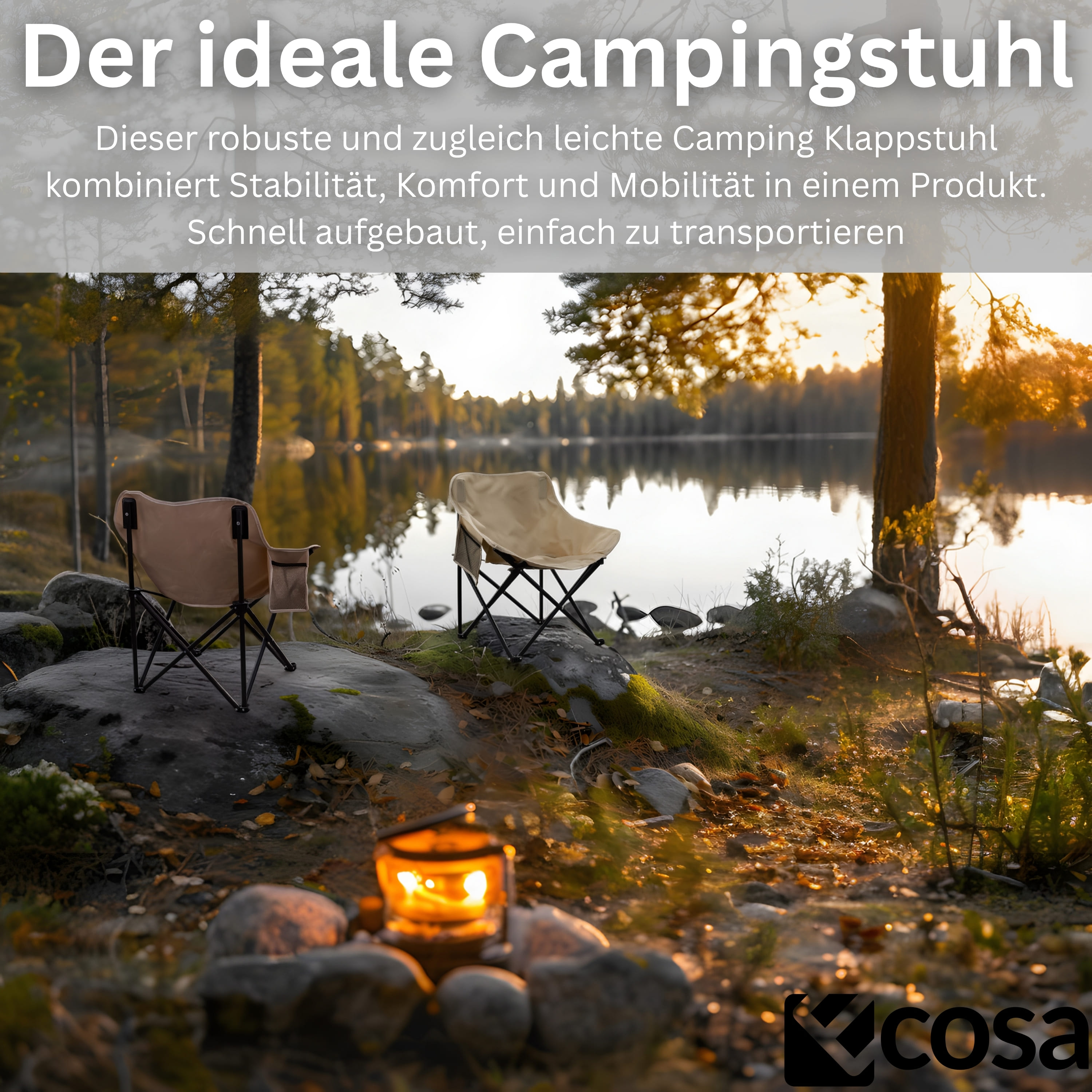 Ecosa EO-5091 Campingstuhl Beige