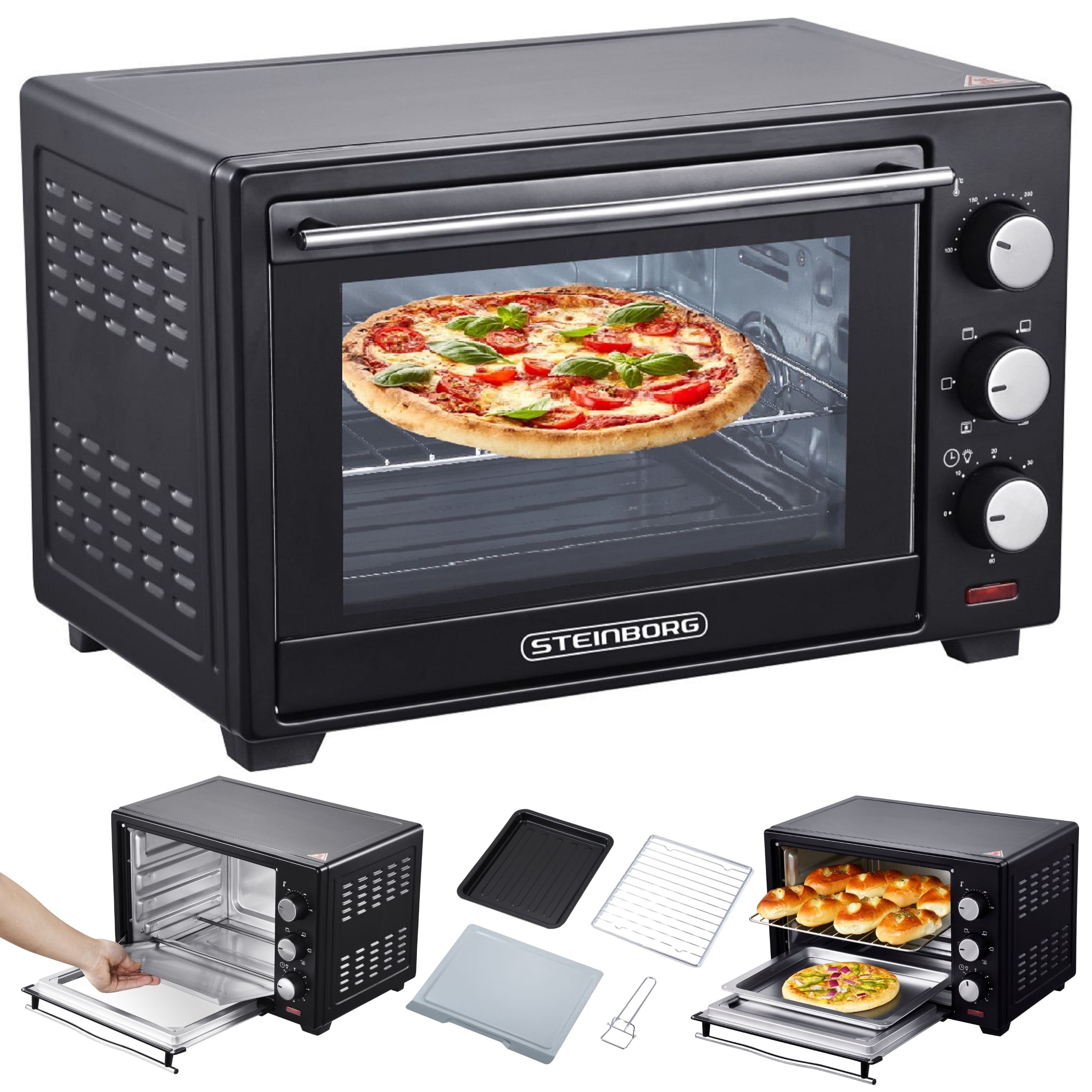 Steinborg SB-3002 Backofen 25 Liter schwarz