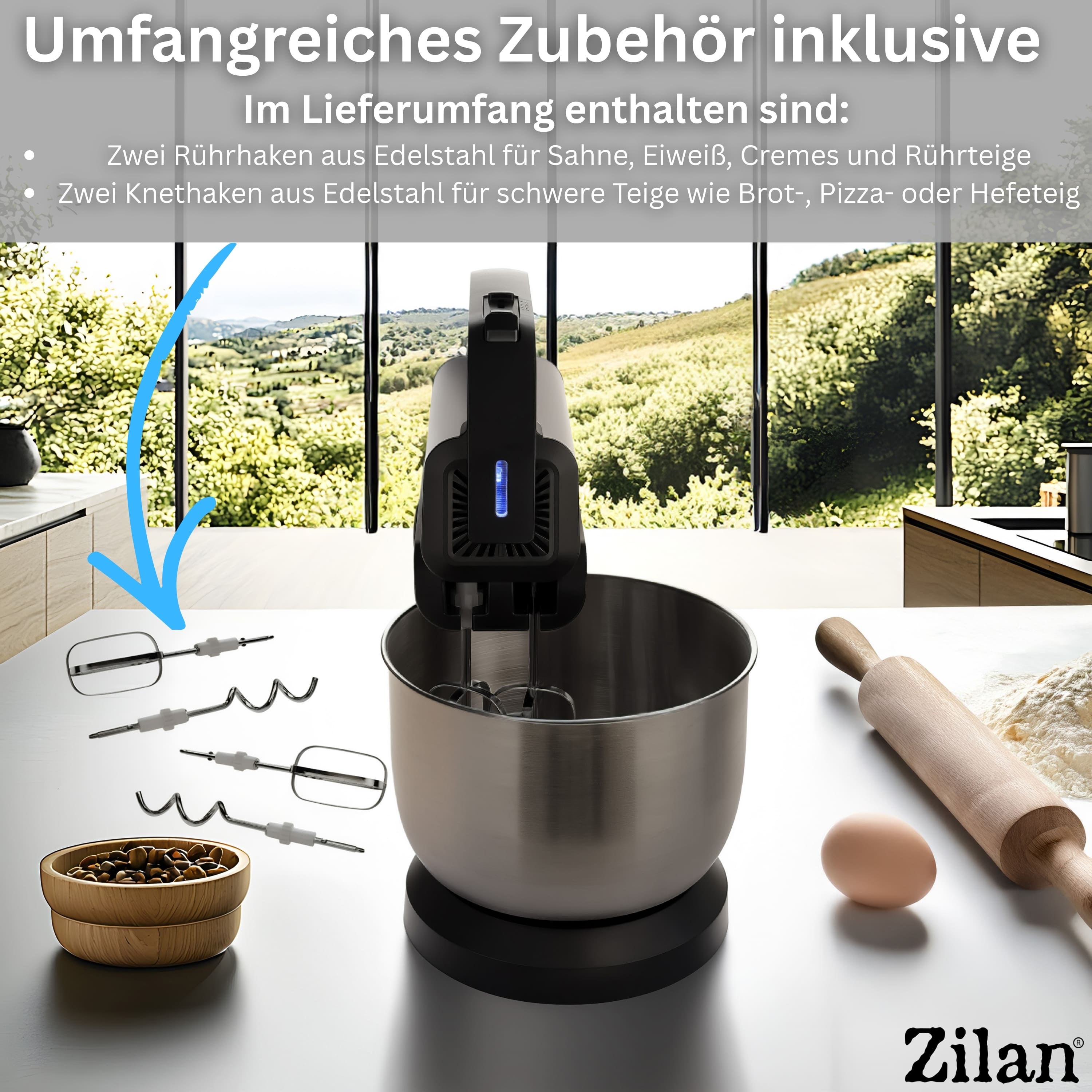 Zilan ZLN-2952 Handmixer mit Schüssel
