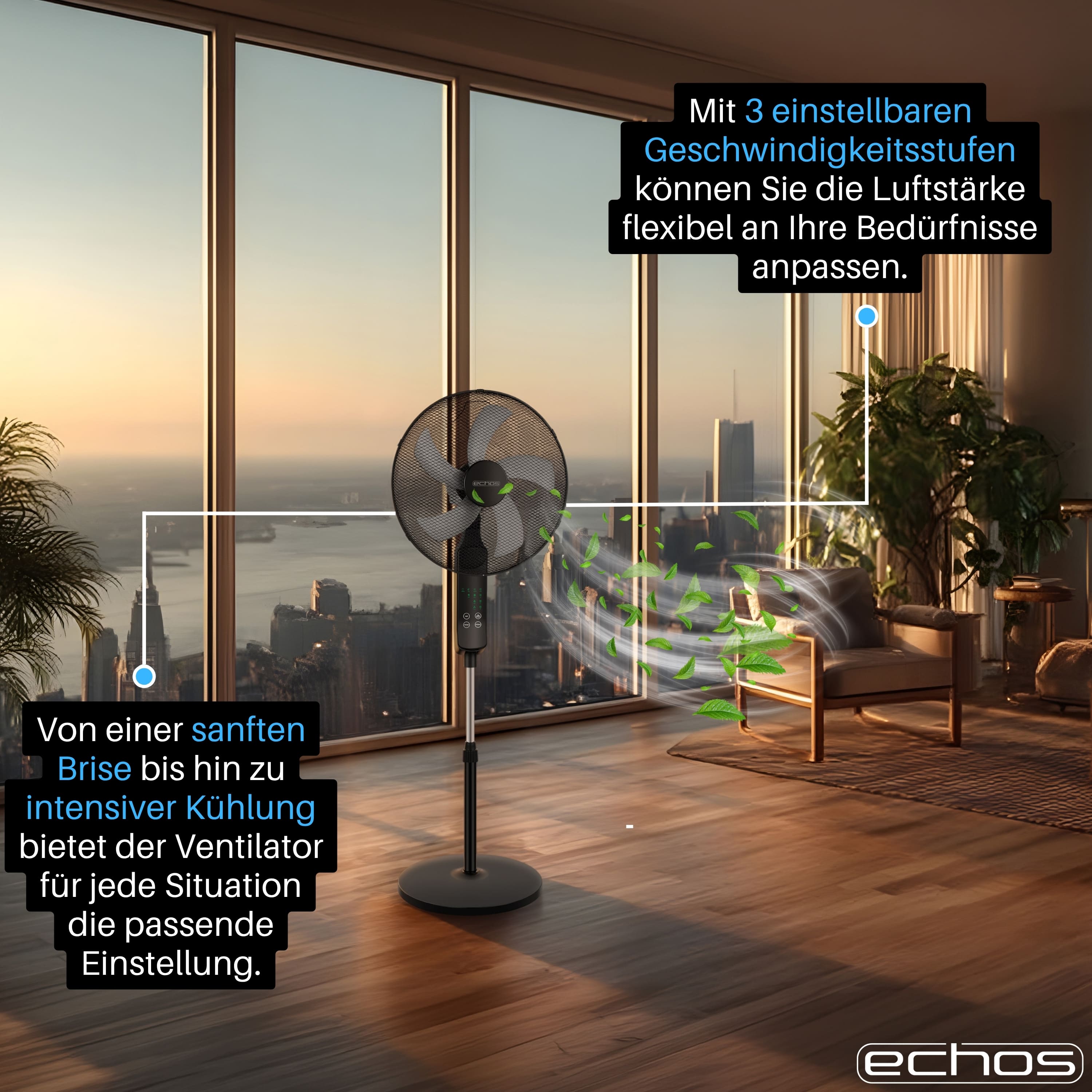 Echos Eco-1240 Standventilator