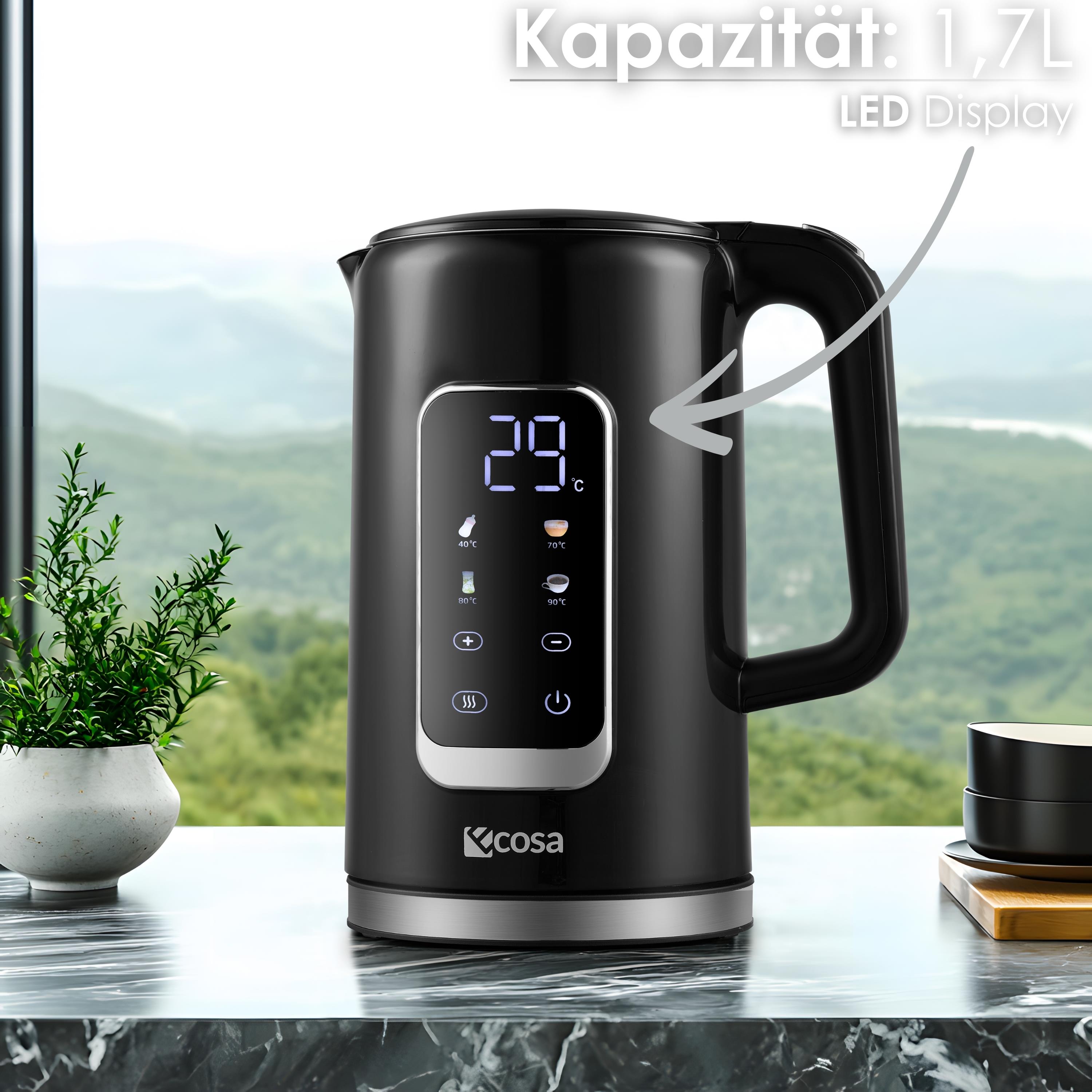 Ecosa EO-693 Wasserkocher Schwarz