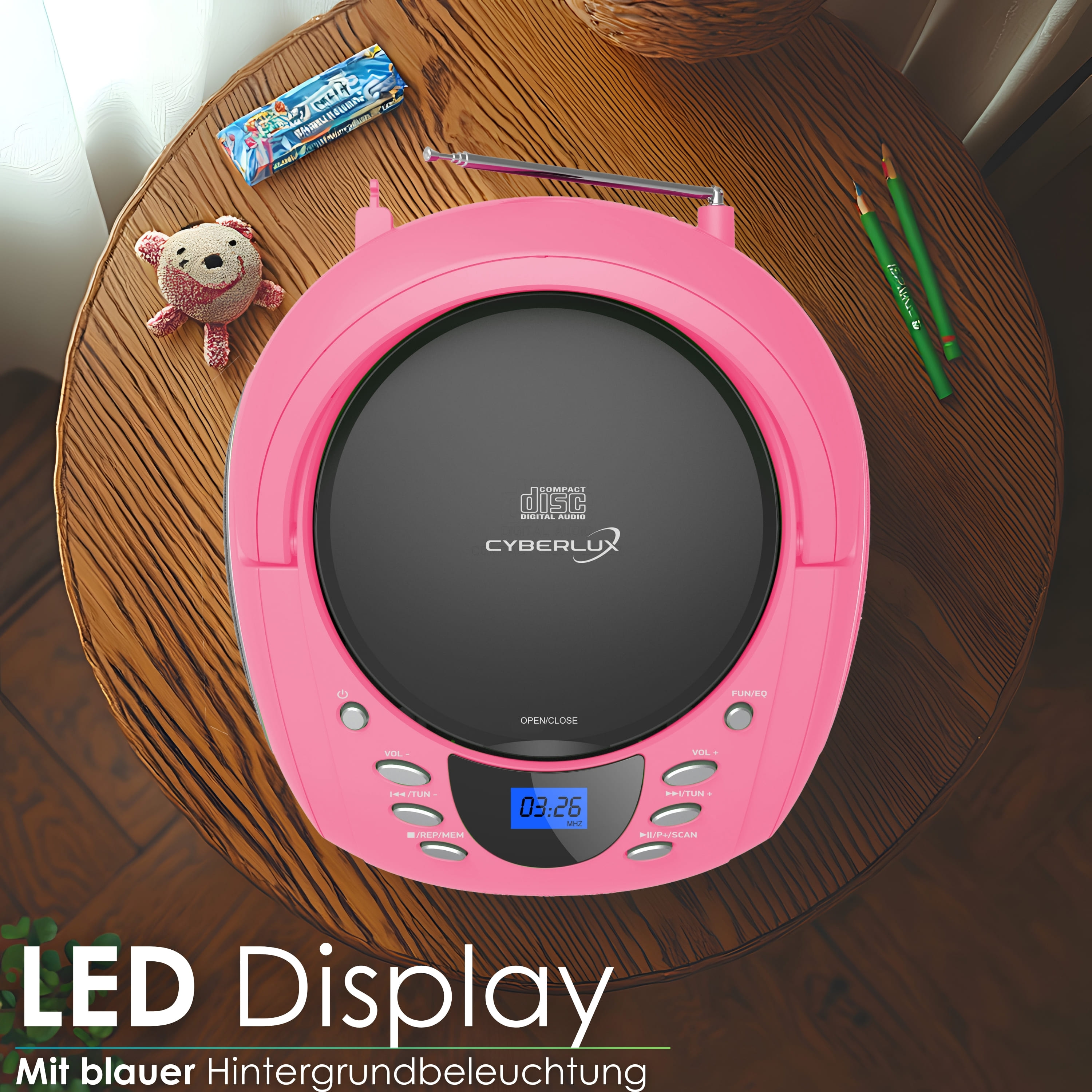 Cyberlux CL-720 CD-Player Pink Cyberlux CL-720 CD-Player Pink