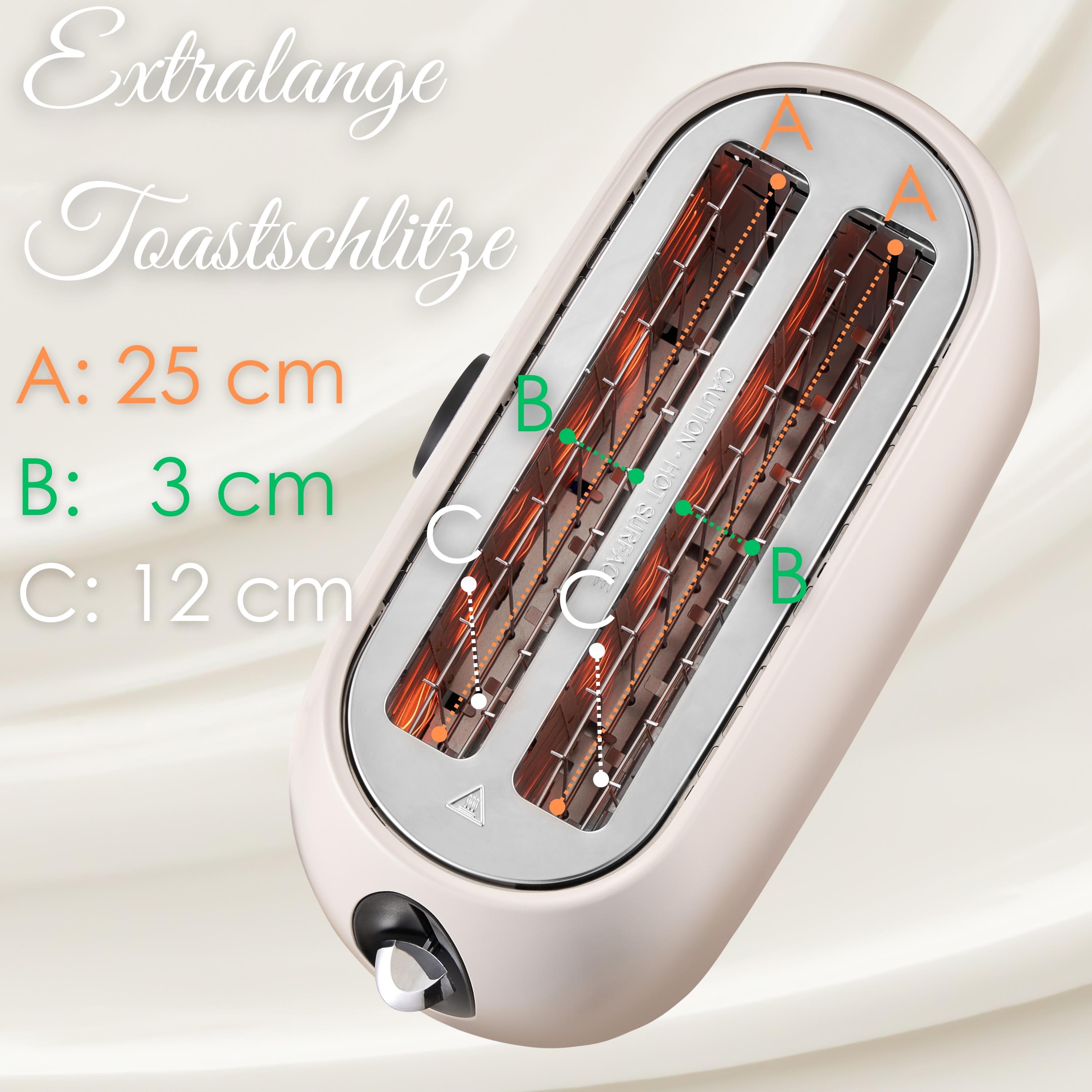 Steinborg SB-2214 Toaster 2 lang Silce Beige Steinborg SB-2214 Toaster 2 lang Silce Beige