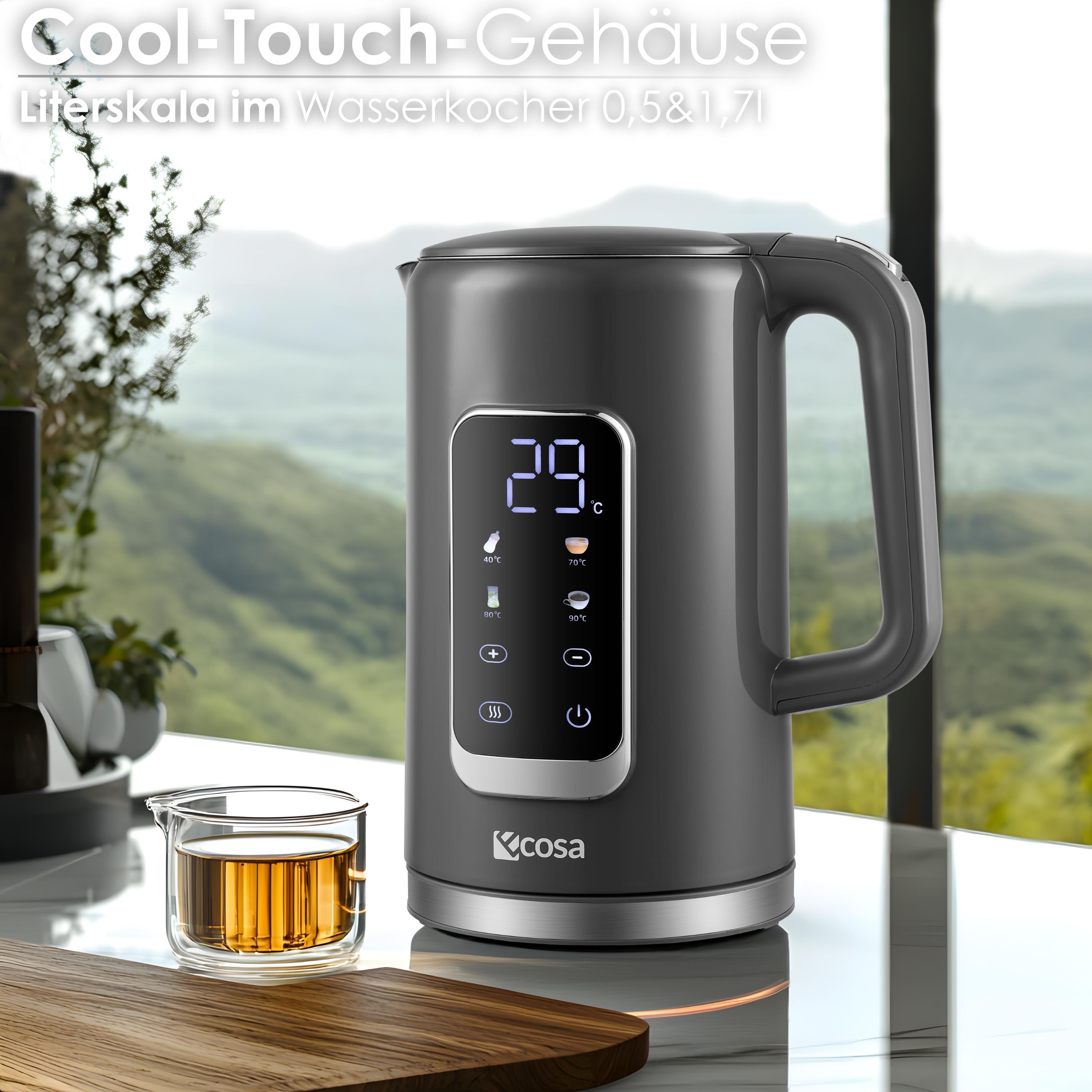 Ecosa EO-694 Wasserkocher Grau