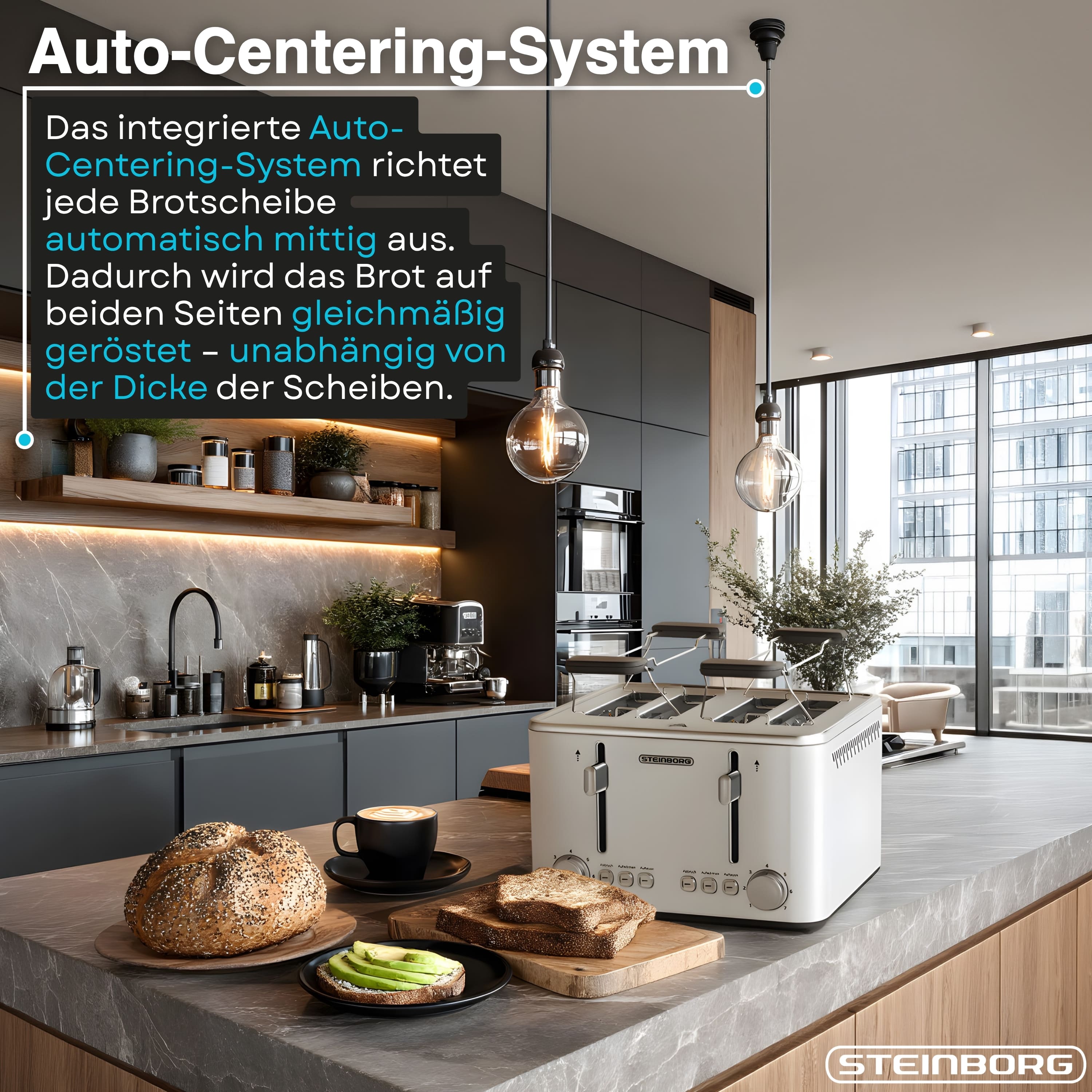 Steinborg SB-2250 Toaster 4 Silce