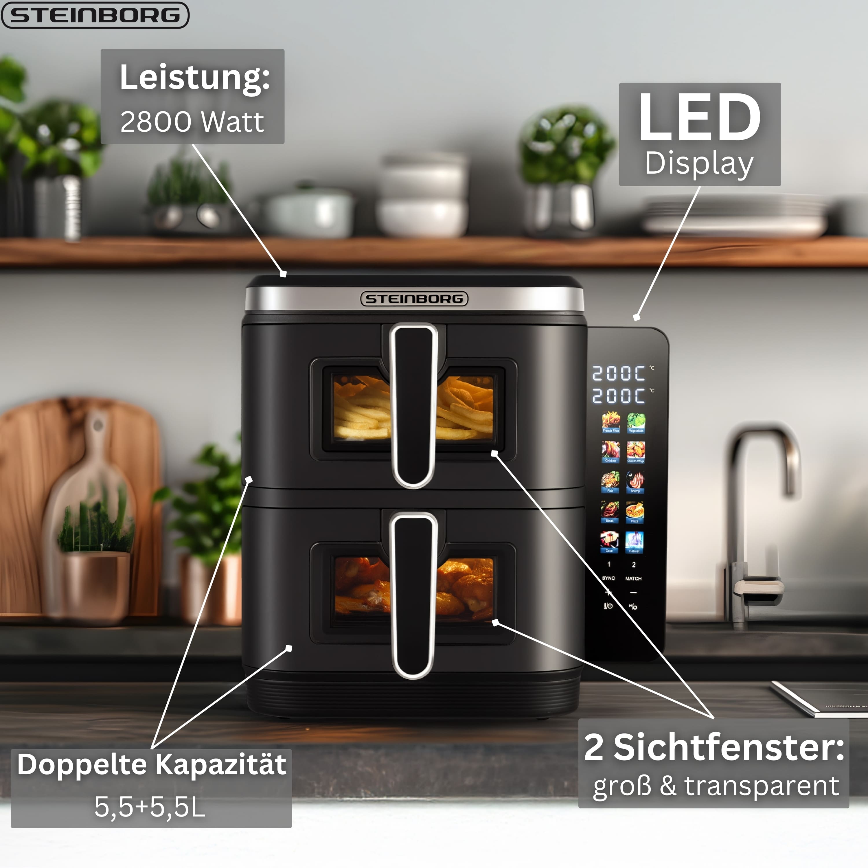 Steinborg SB-3162 Heißluftfritteuse