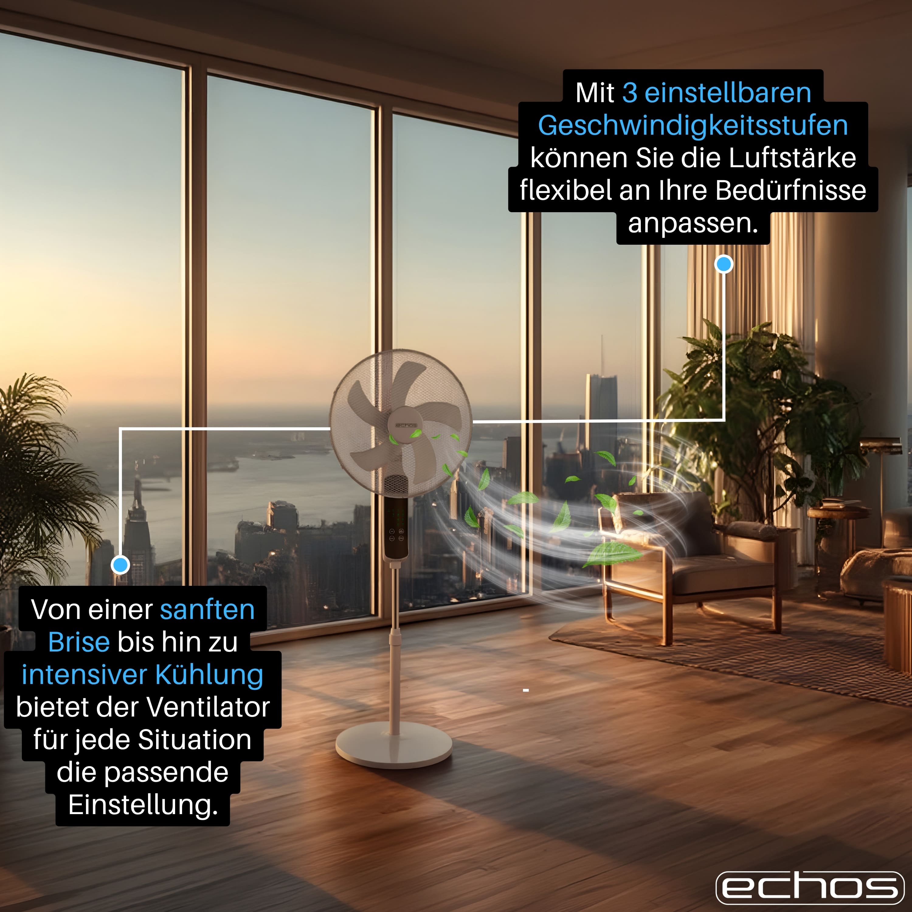 Echos Eco-1241 Standventilator