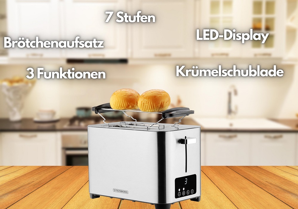 Steinborg SB-2090 Toaster 2 Silce