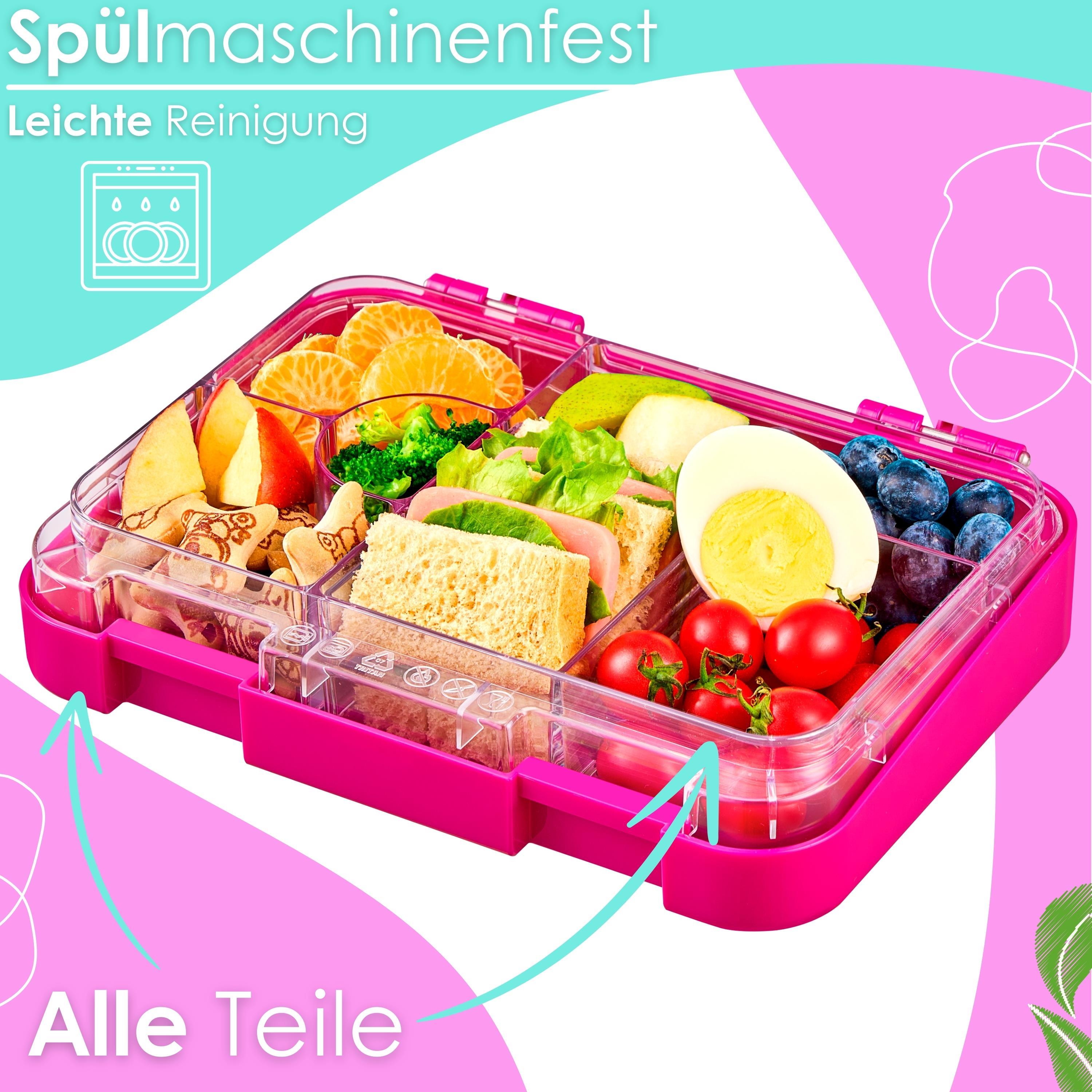 Ecosa yummy buddy Kinder Snackbox mit 6 Fächern Lila Ecosa yummy buddy Kinder Snackbox mit 6 Fächern Lila