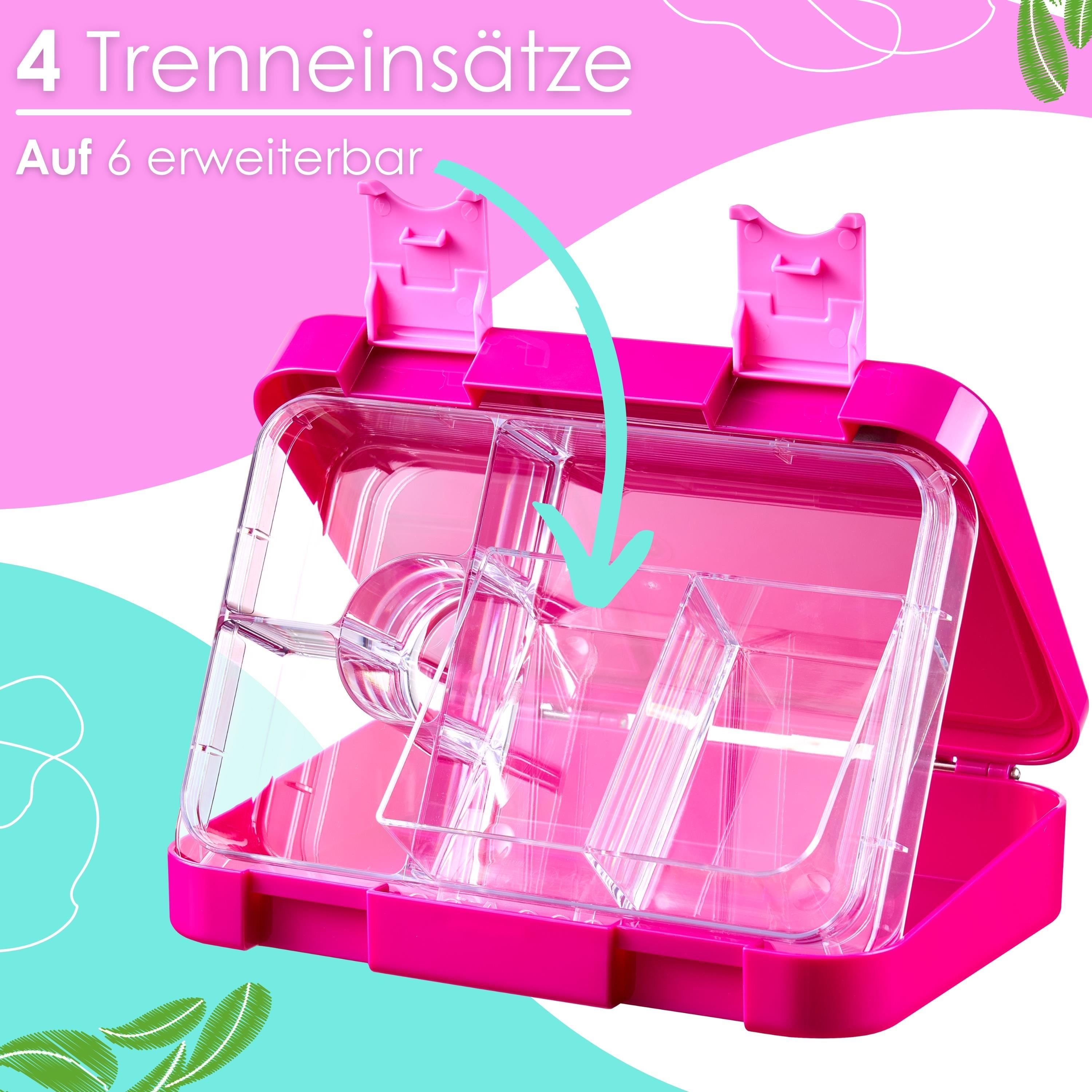 Ecosa yummy buddy Kinder Snackbox mit 6 Fächern Lila Ecosa yummy buddy Kinder Snackbox mit 6 Fächern Lila