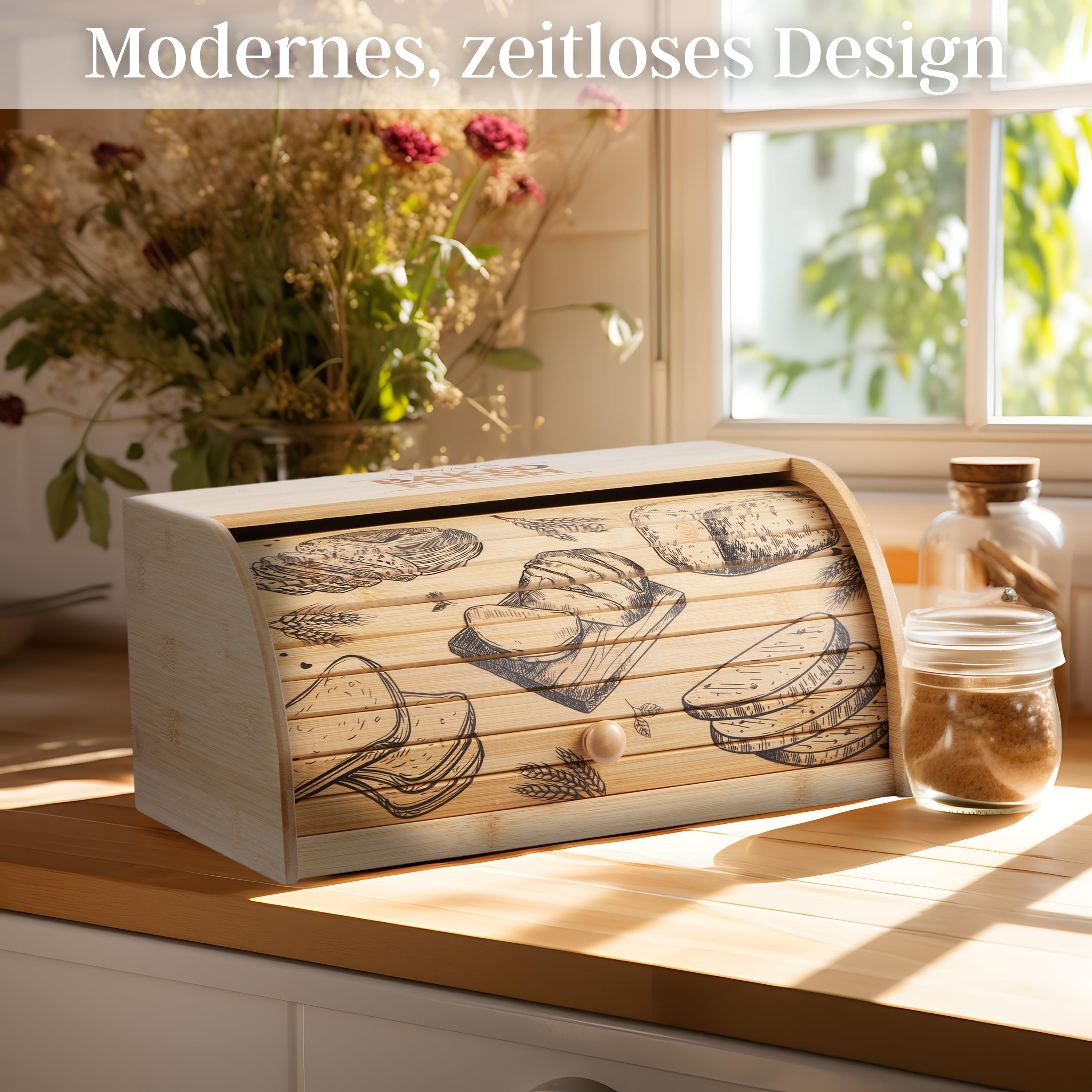 Ecosa Brotbox mit Rolldeckel aus nachhaltigem Bambus Ecosa Brotbox mit Rolldeckel aus nachhaltigem Bambus