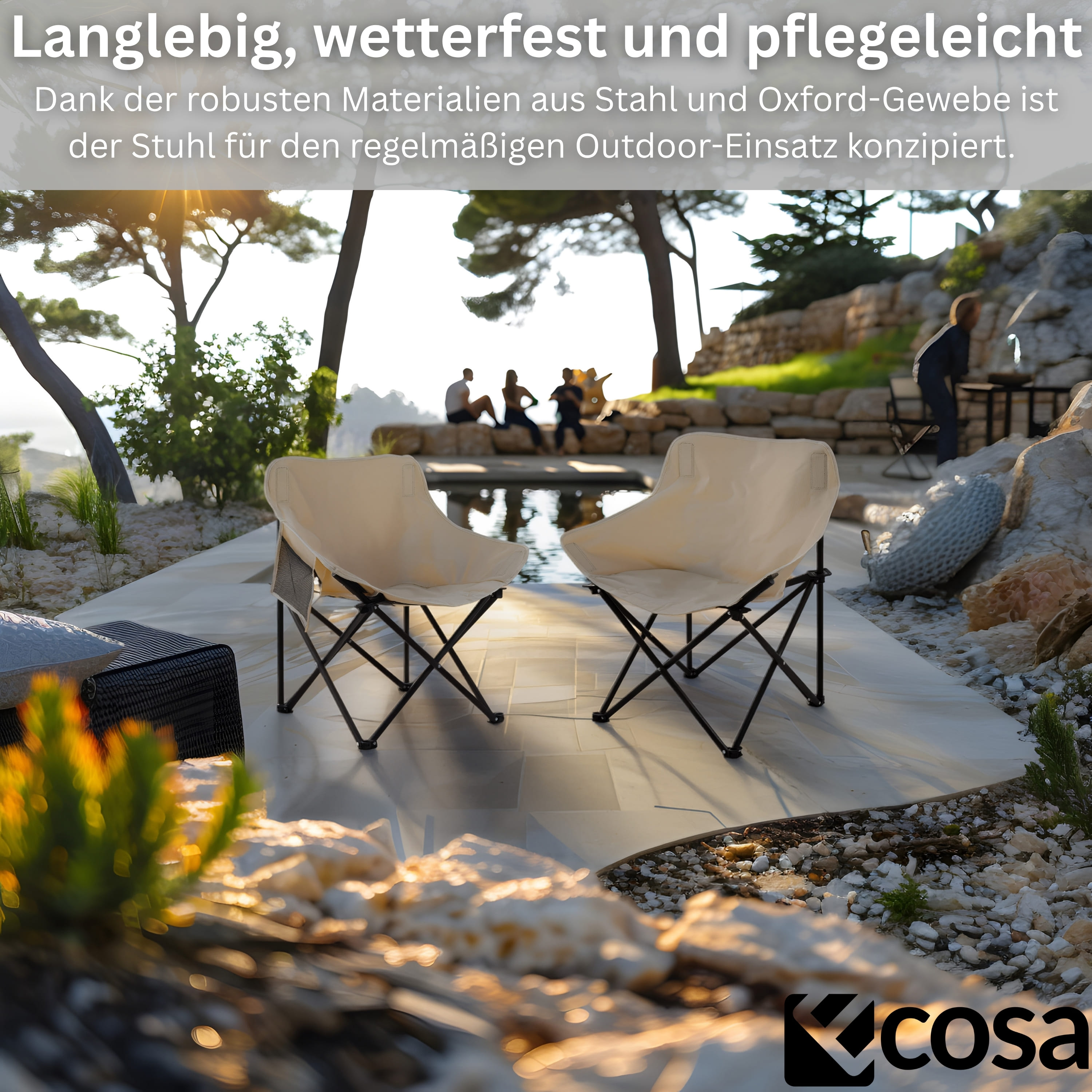 Ecosa EO-5091 Campingstuhl Beige