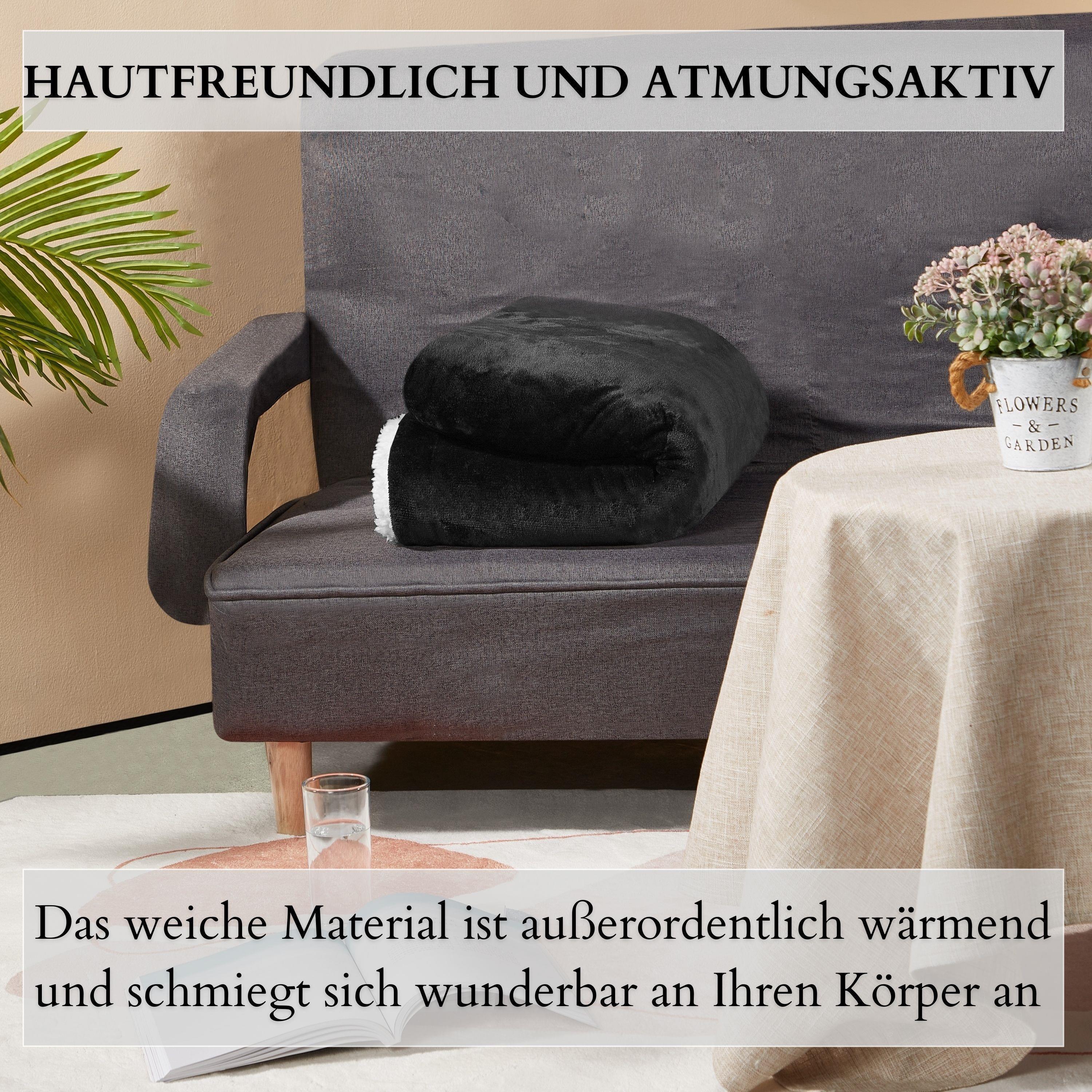 Ecosa EO-9503 Kuscheldecke 150*200cm Schwarz+Weiß Ecosa EO-9503 Kuscheldecke 150*200cm Schwarz+Weiß