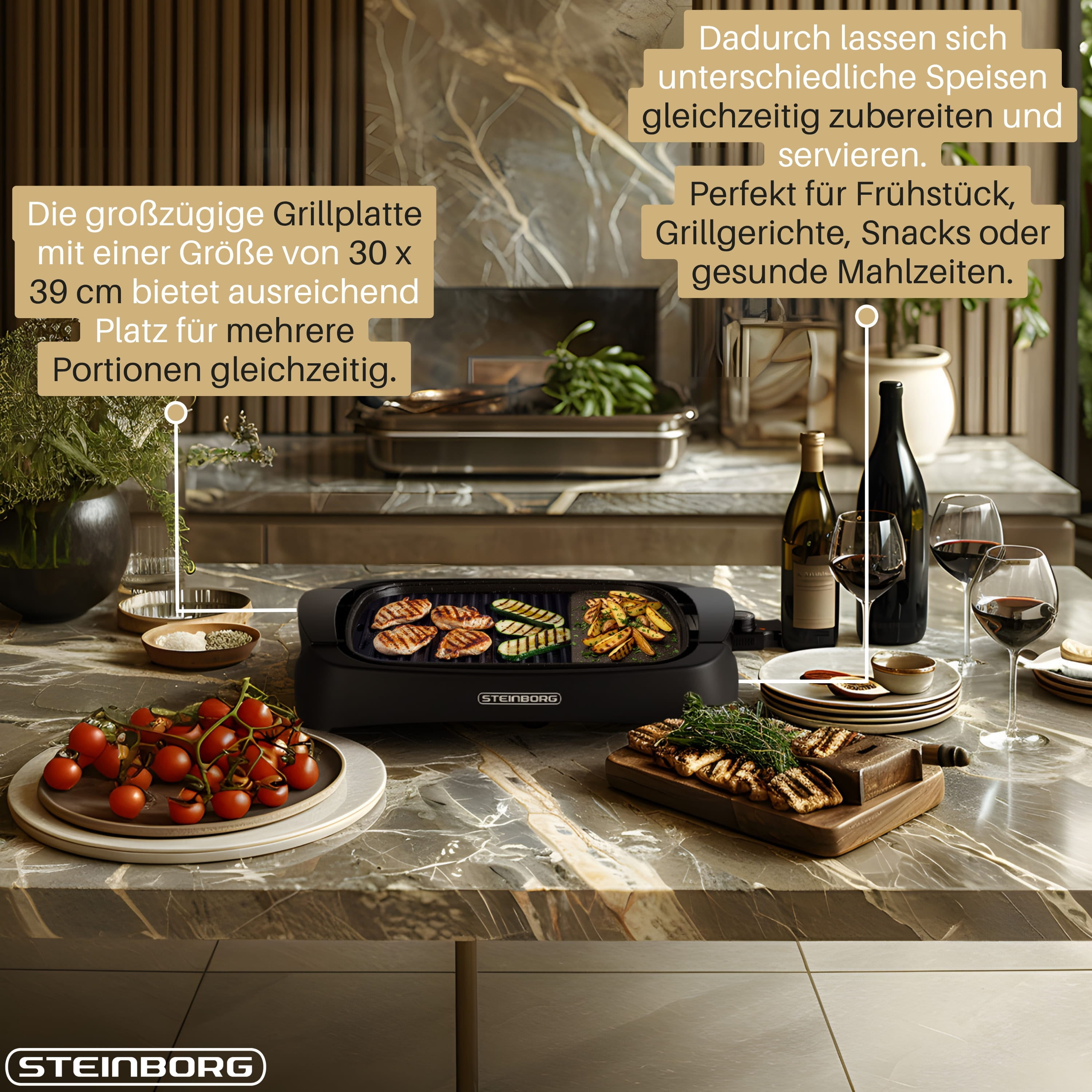 Steinborg SB-2160 Tischgrill