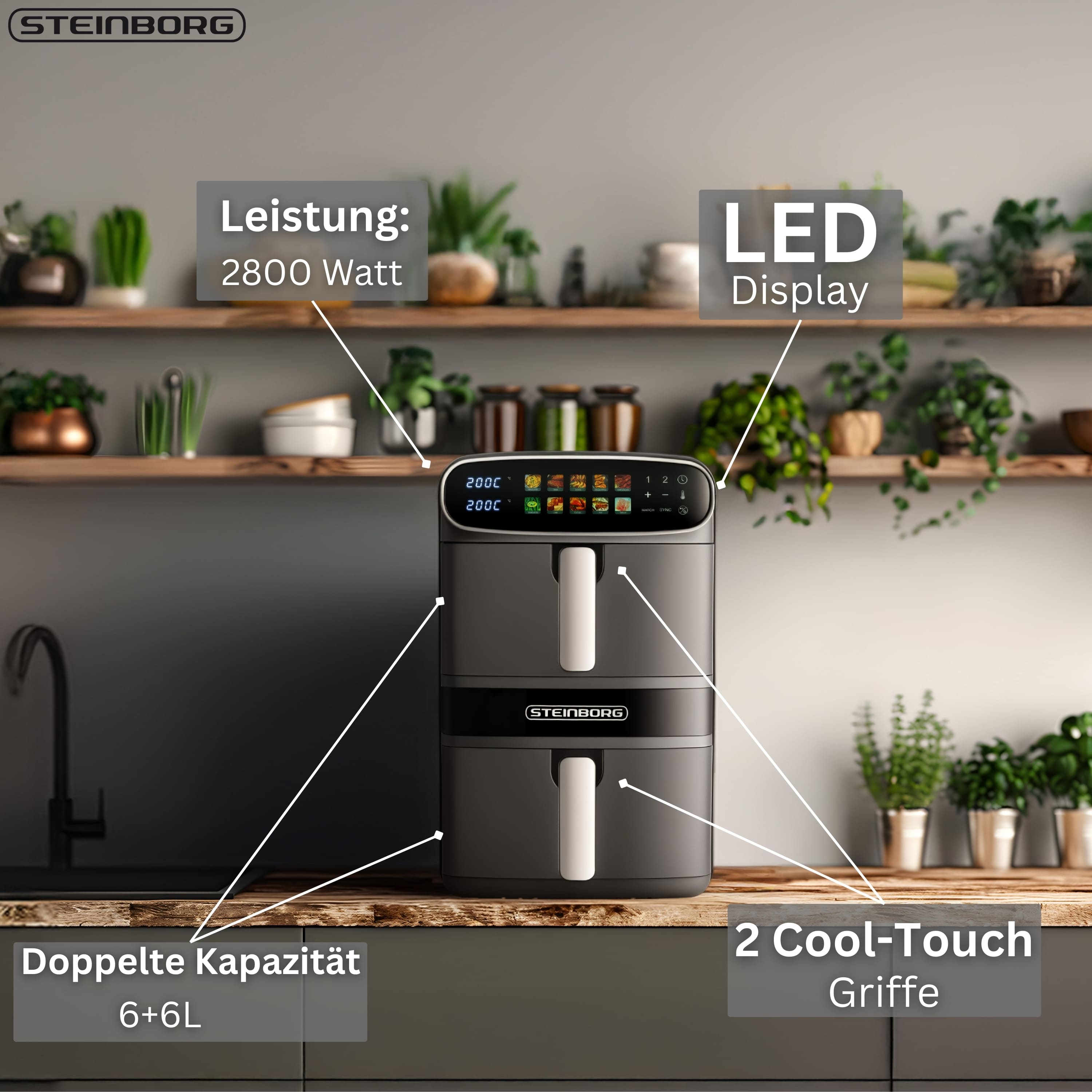 Steinborg SB-3160 Heißluftfritteuse