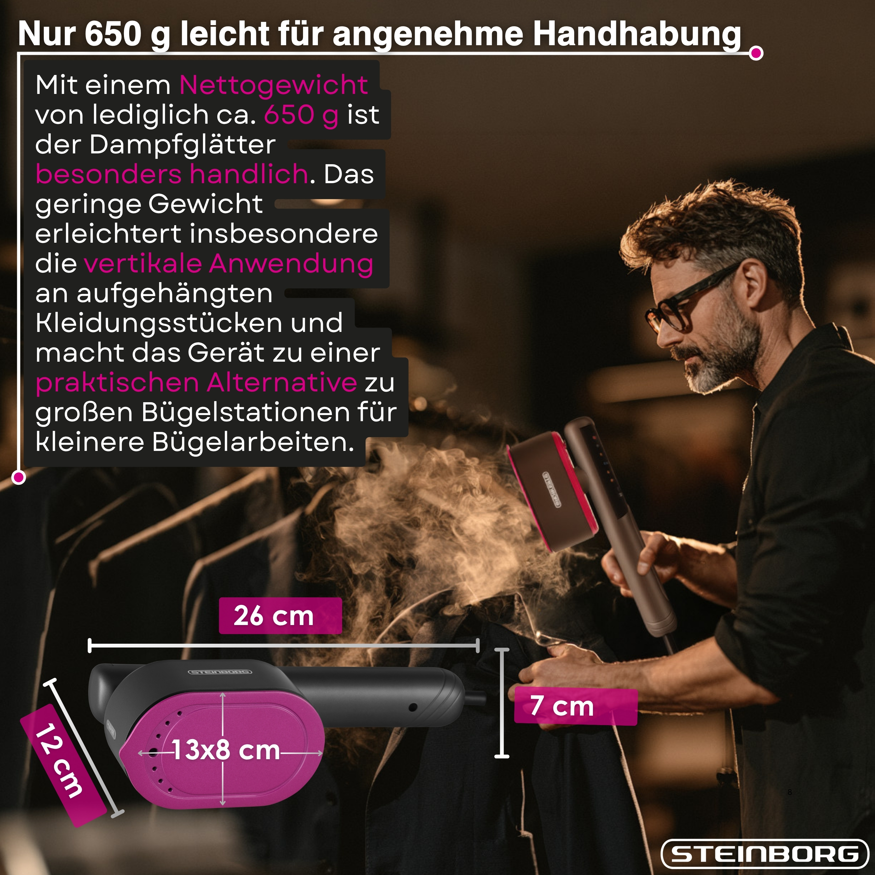 Steinborg SB-1080 Vertikales Dampfbügeleisen
