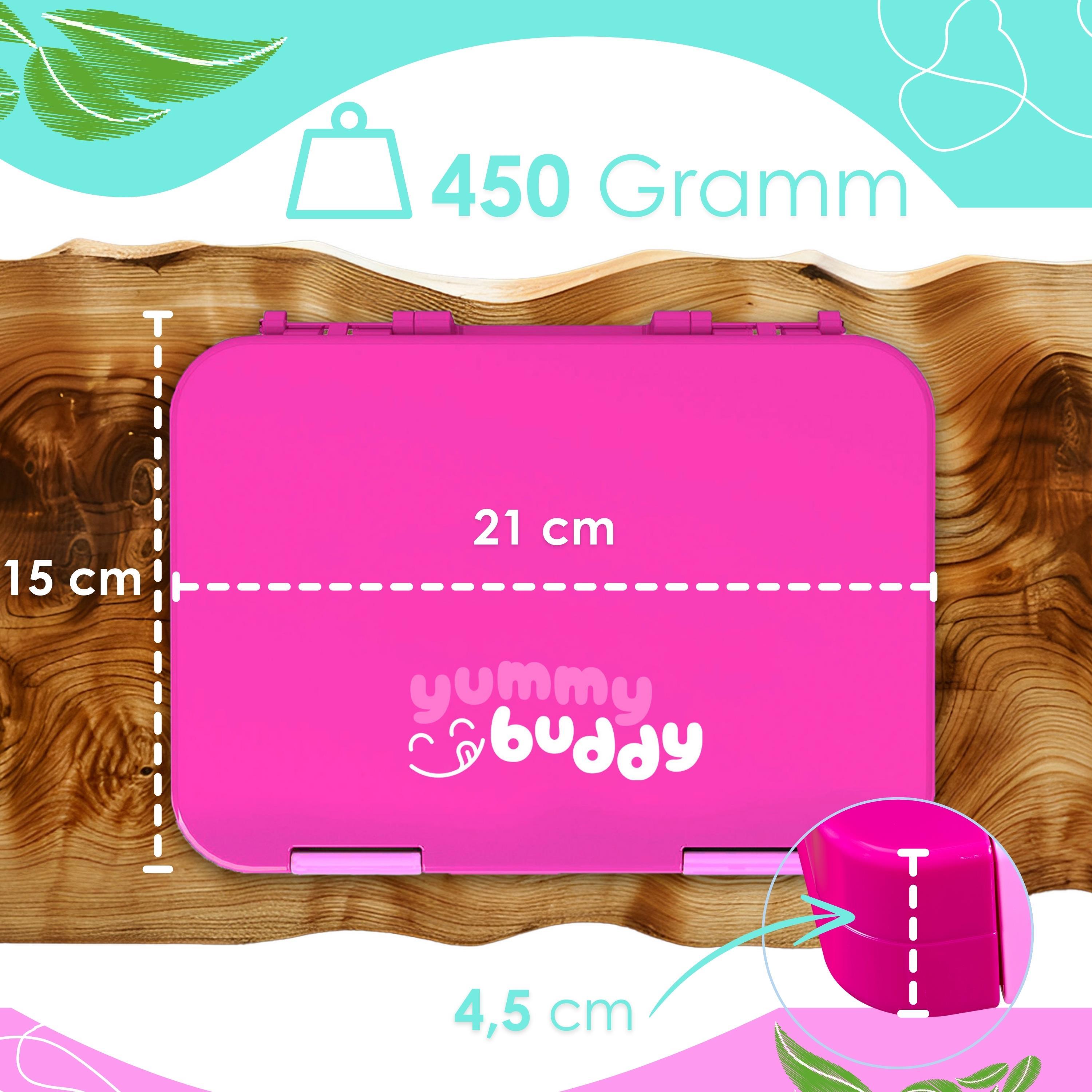 Ecosa yummy buddy Kinder Snackbox mit Fächern Lila