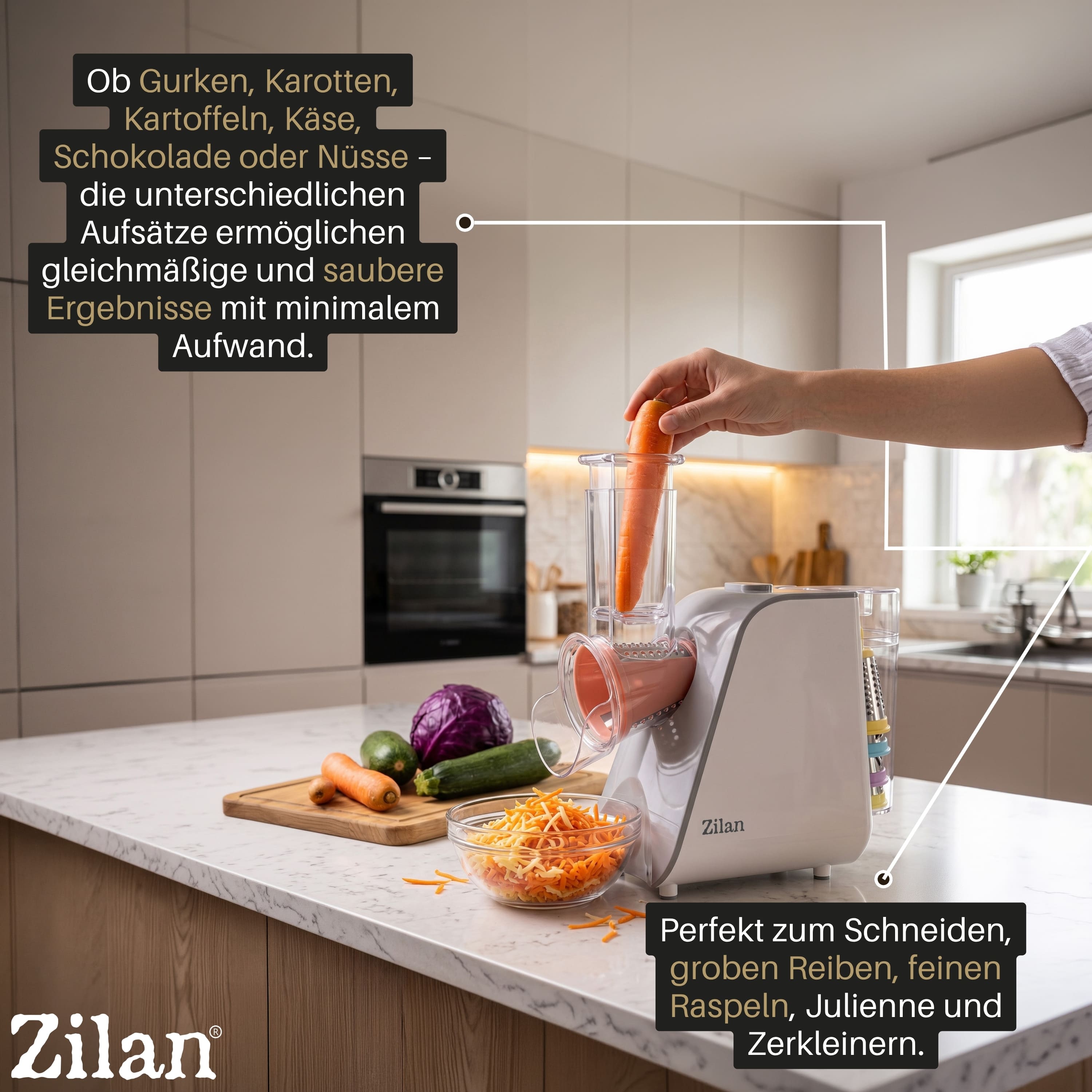 Zilan ZLN-2778 Elektrischer Gemüsehobel