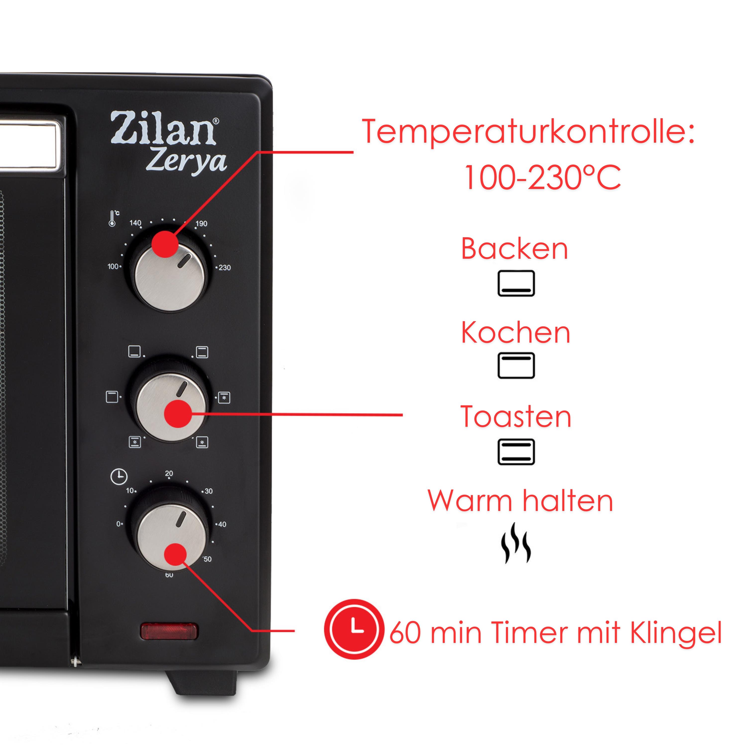 Zilan ZLN-3727 Minibackofen 45 Liter