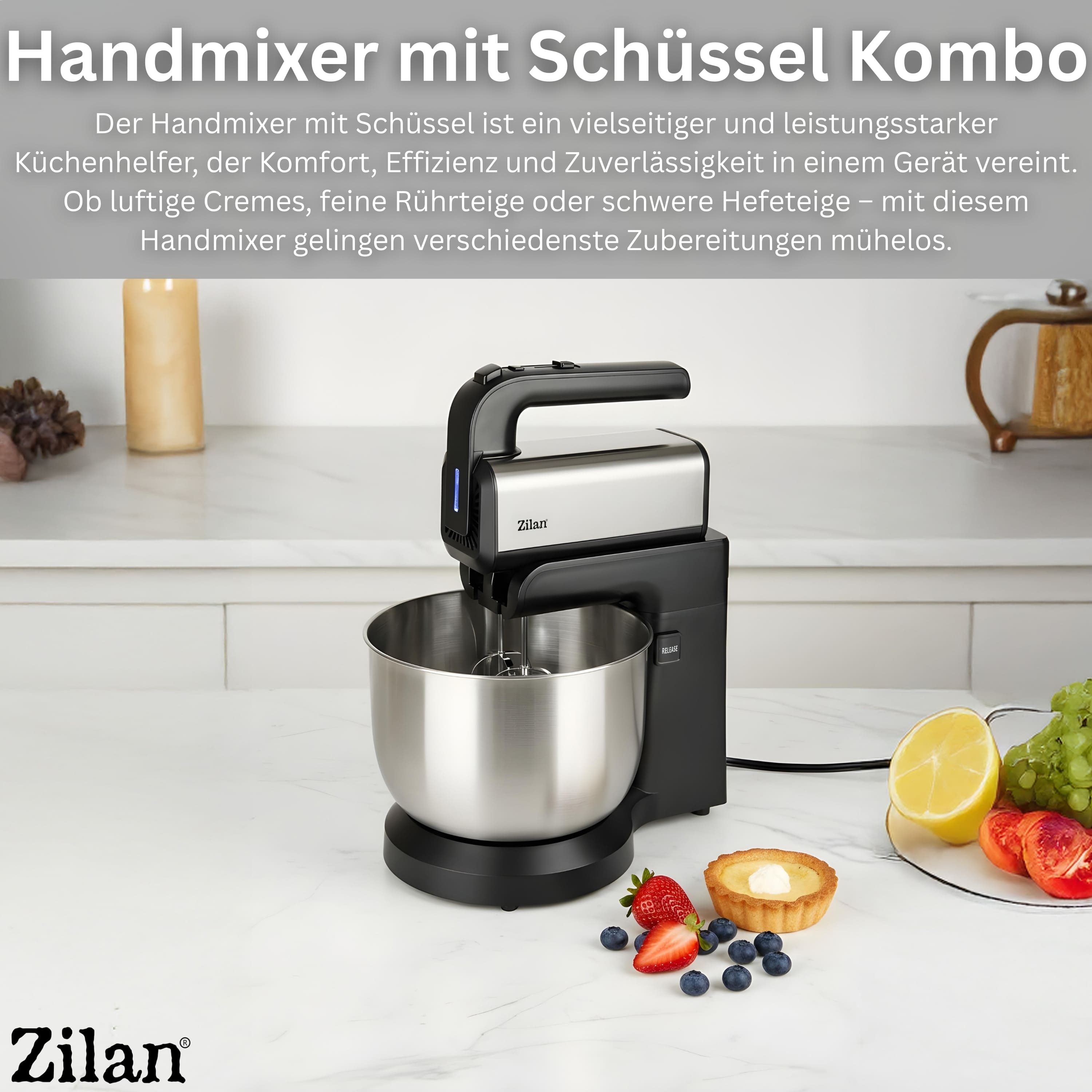 Zilan ZLN-2952 Handmixer mit Schüssel