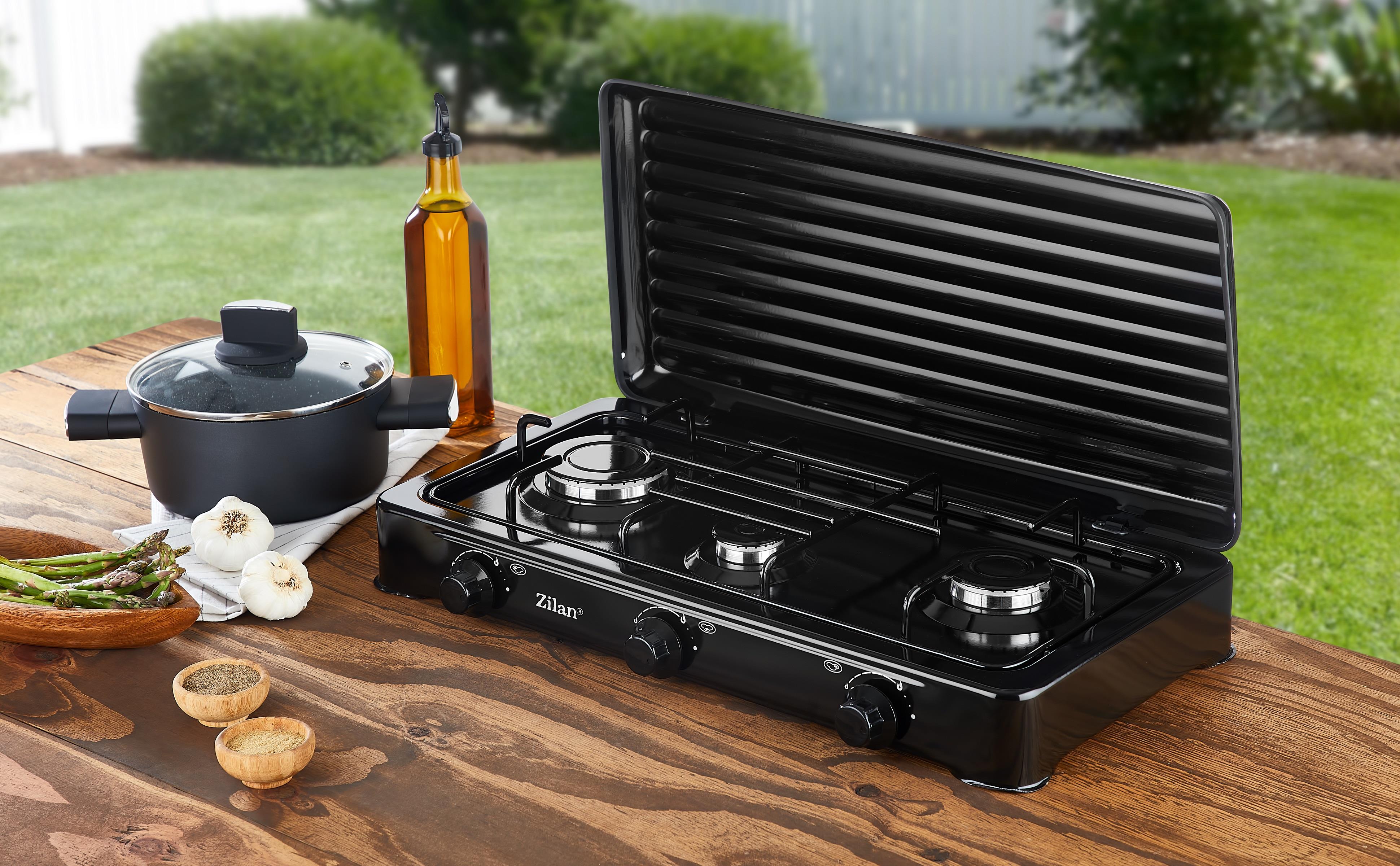 Zilan ZLN-0032 Gaskocher 3-Flammig Schwarz