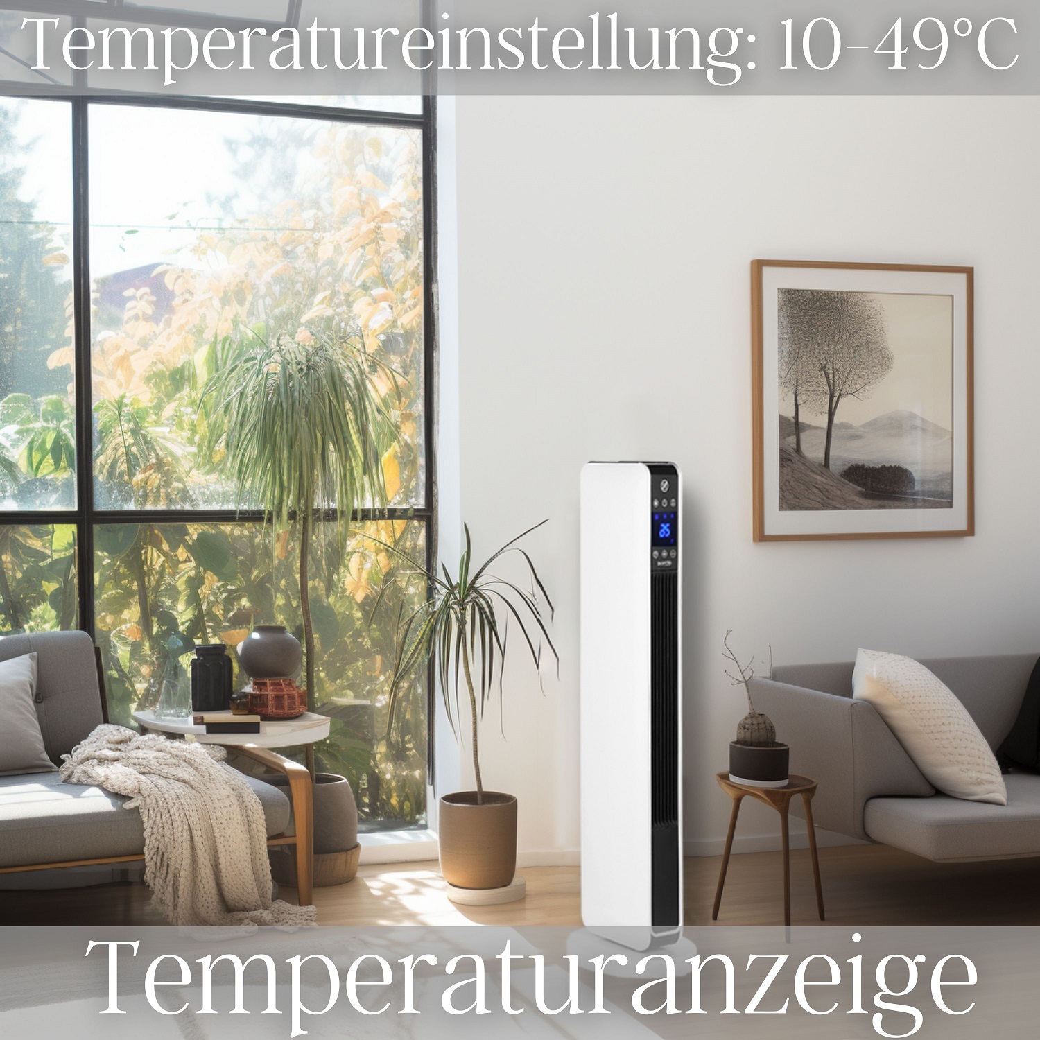 Echos Keramik Heizlüfter weiß | mit Fernbedienung | 8 h Timer Echos Keramik Heizlüfter weiß | mit Fernbedienung | 8 h Timer